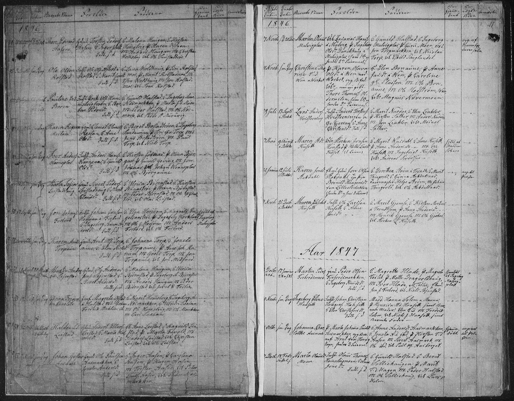 Ministerialprotokoller, klokkerbøker og fødselsregistre - Sør-Trøndelag, SAT/A-1456/616/L0406: Ministerialbok nr. 616A03, 1843-1879, s. 11