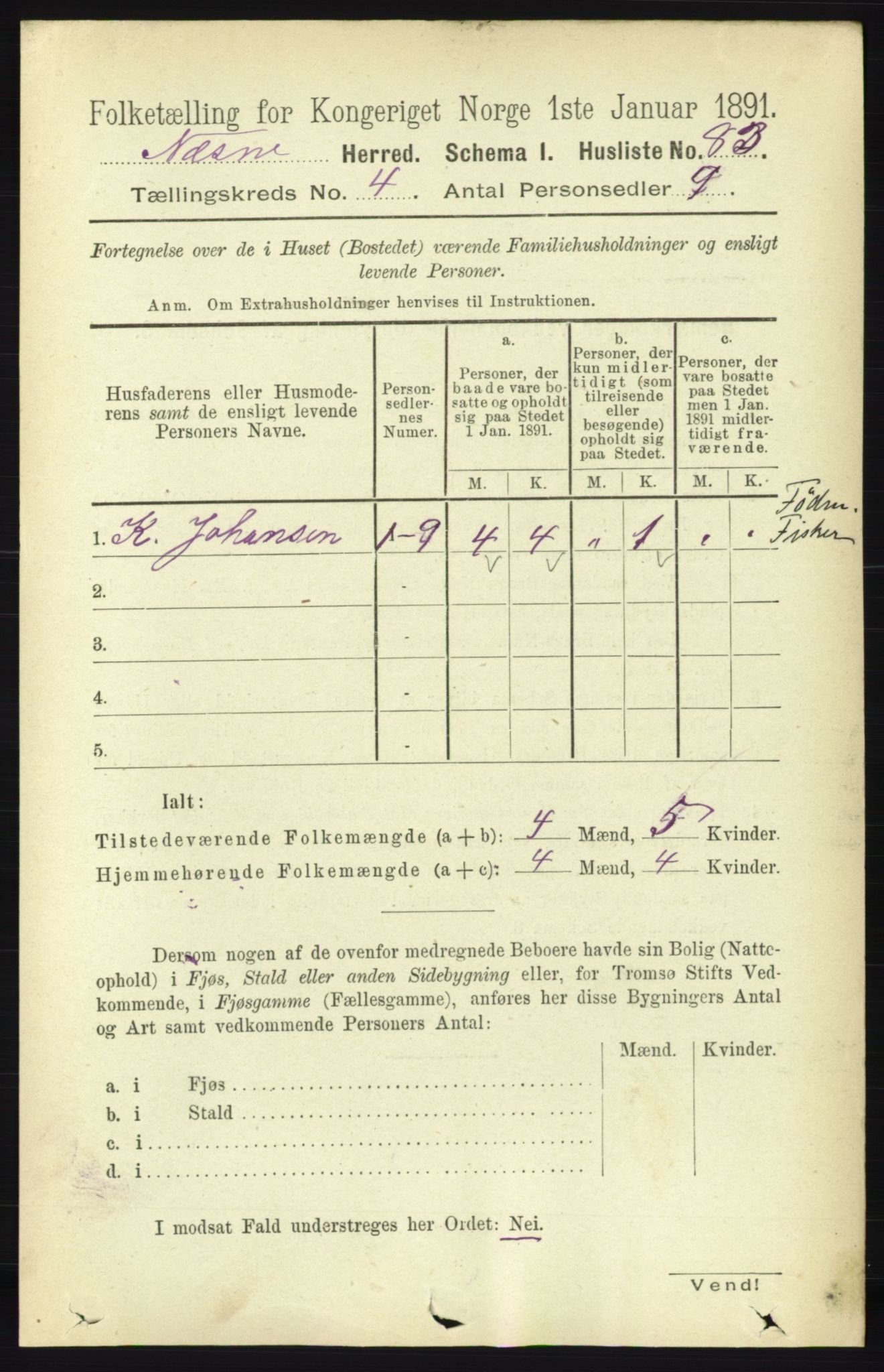 RA, Folketelling 1891 for 1828 Nesna herred, 1891, s. 2170