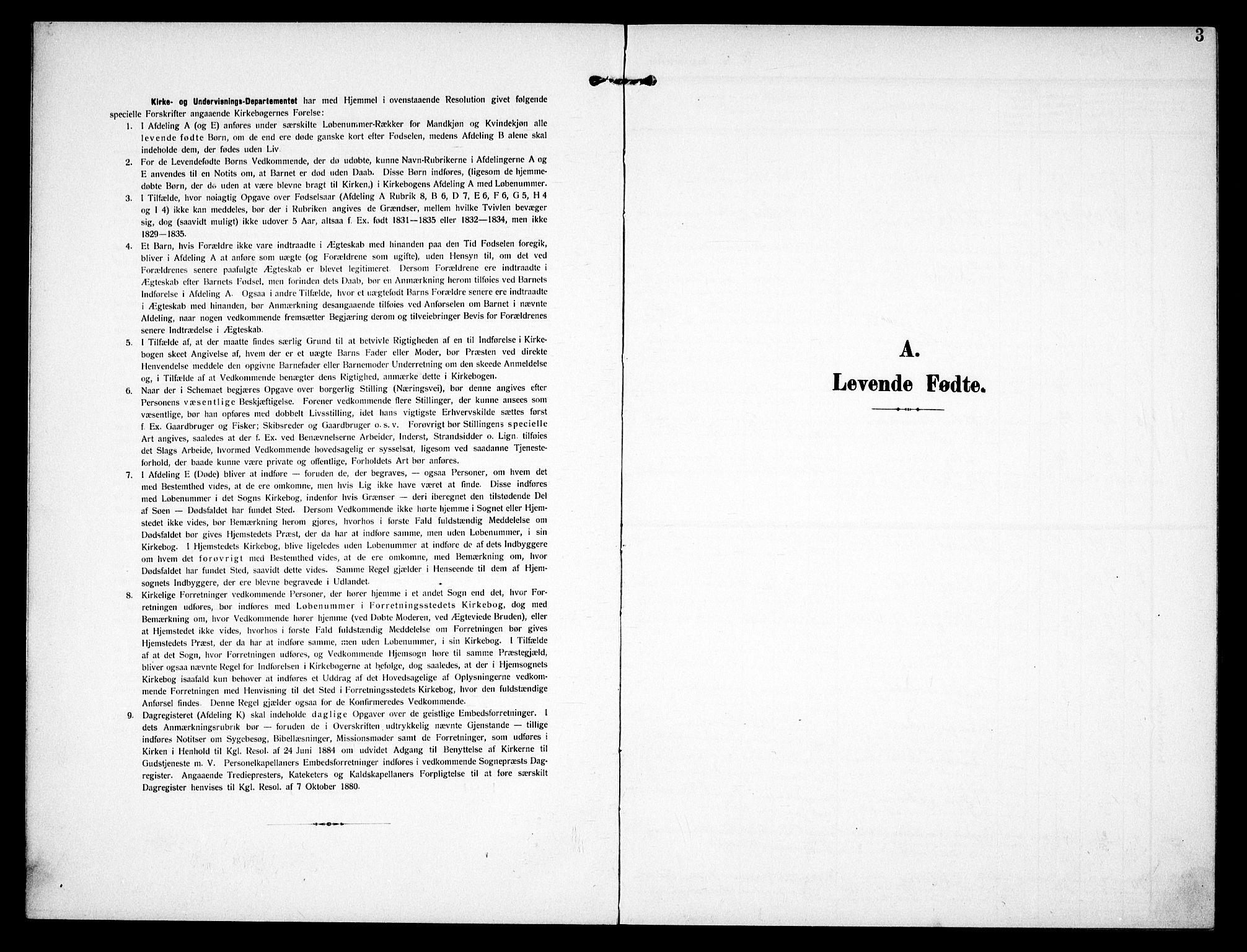 Fet prestekontor Kirkebøker, AV/SAO-A-10370a/F/Fb/L0003: Ministerialbok nr. II 3, 1905-1914, s. 3