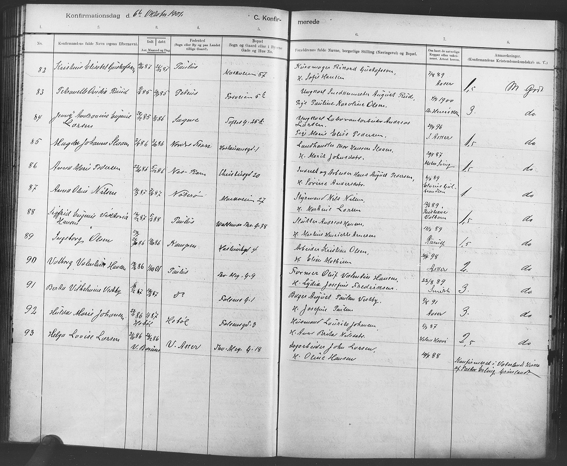 Paulus prestekontor Kirkebøker, AV/SAO-A-10871/F/Fa/L0007: Ministerialbok nr. 7, 1897-1915