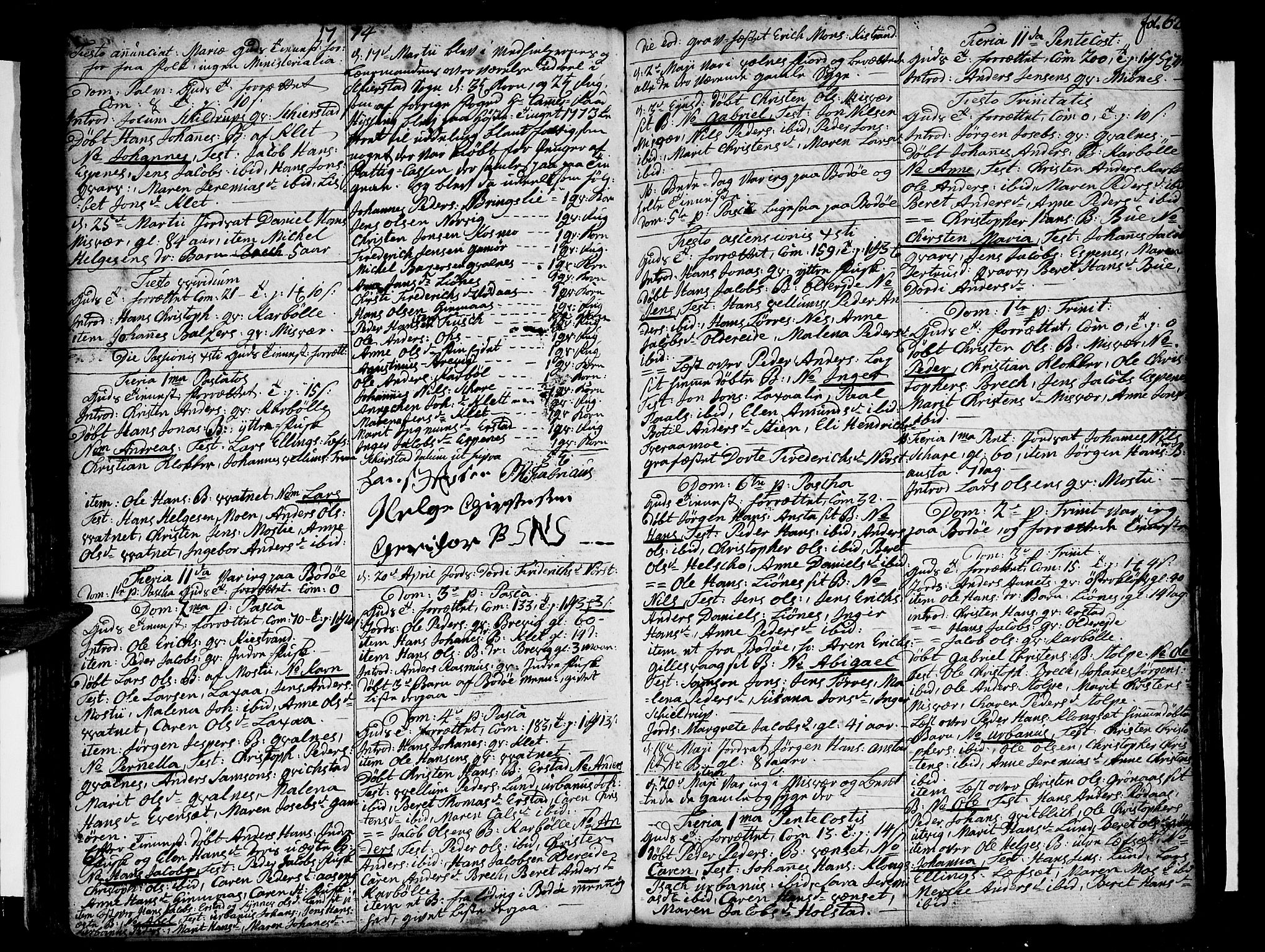 Ministerialprotokoller, klokkerbøker og fødselsregistre - Nordland, AV/SAT-A-1459/852/L0735: Ministerialbok nr. 852A05, 1762-1820, s. 62