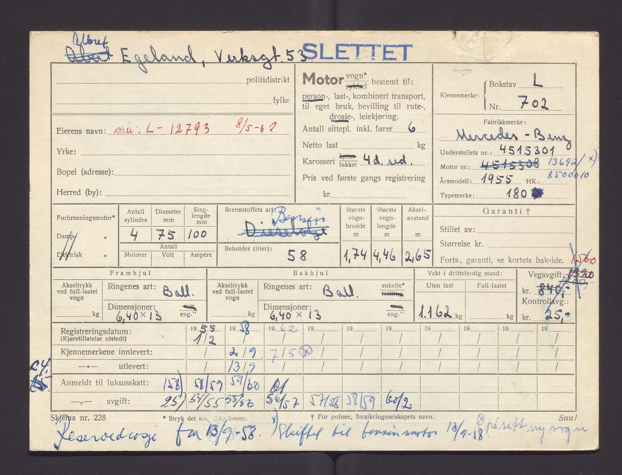 Stavanger trafikkstasjon, AV/SAST-A-101942/0/F/L0003: L-700 - L-999, 1930-1971, s. 25