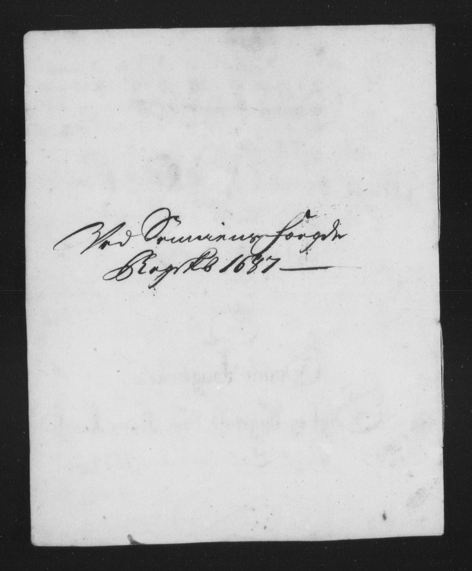 Rentekammeret inntil 1814, Reviderte regnskaper, Stiftamtstueregnskaper, Trondheim stiftamt og Nordland amt, AV/RA-EA-6044/R/Rh/L0010: Nordland amt, 1687