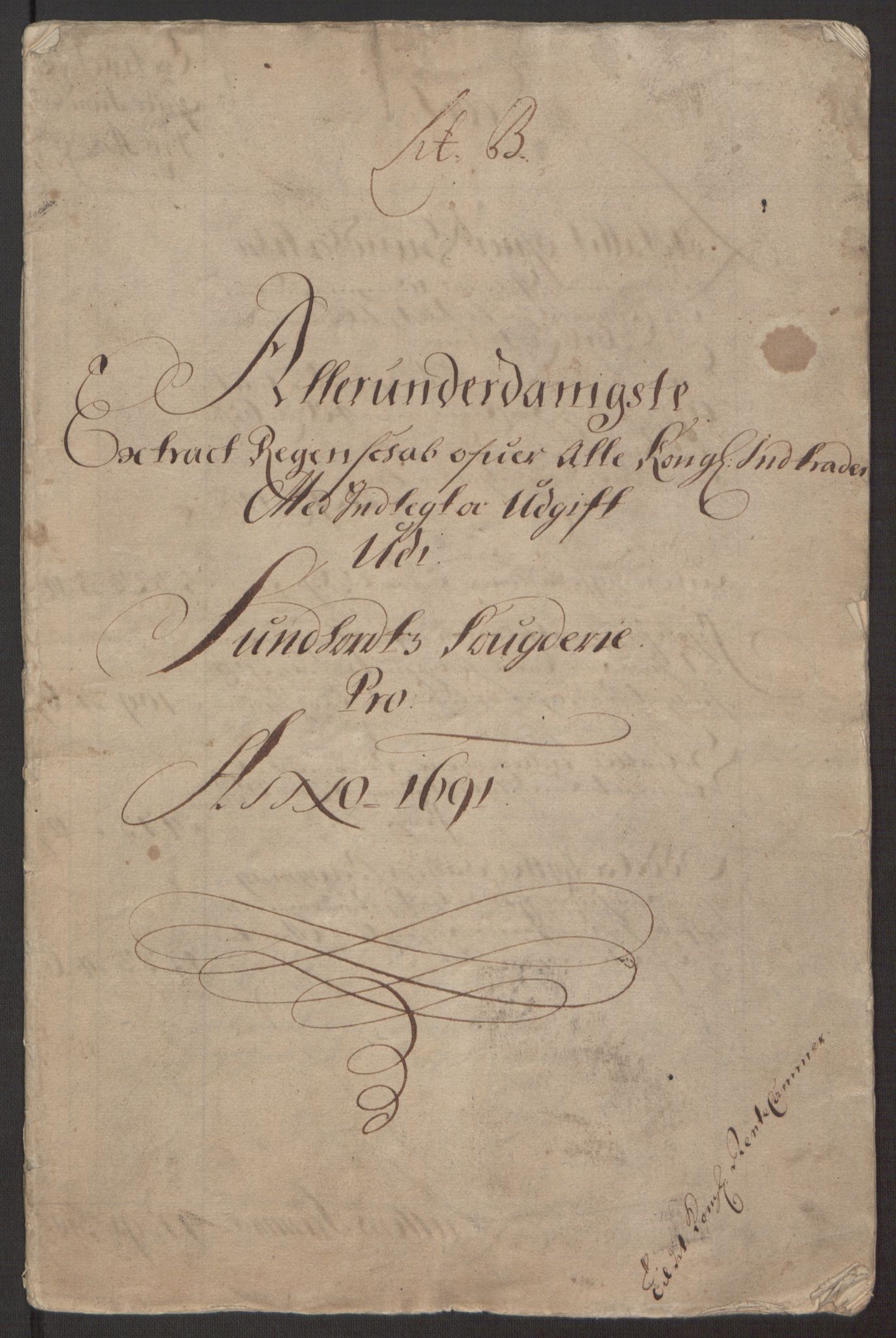 Rentekammeret inntil 1814, Reviderte regnskaper, Fogderegnskap, AV/RA-EA-4092/R48/L2973: Fogderegnskap Sunnhordland og Hardanger, 1691-1692, s. 3