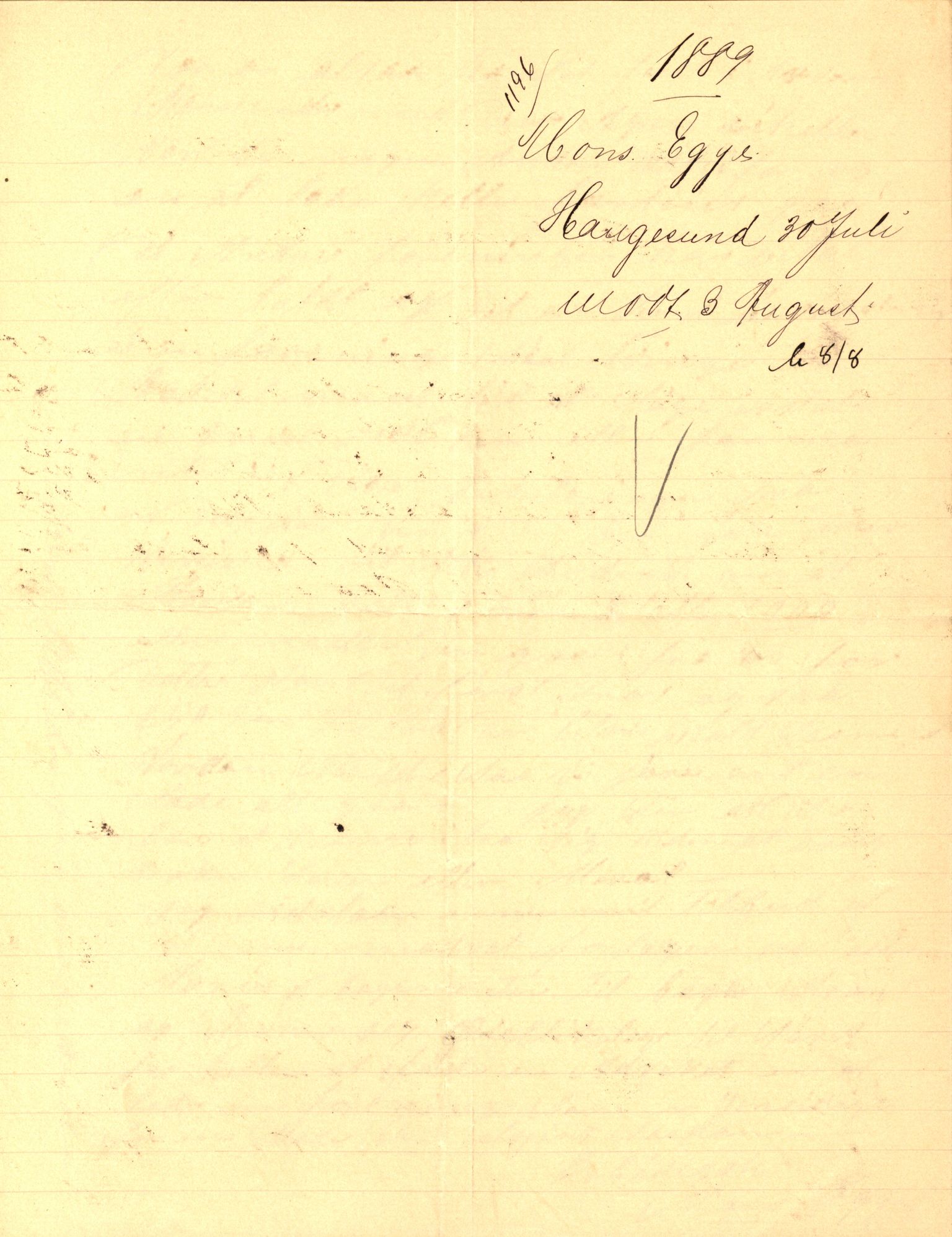 Pa 63 - Østlandske skibsassuranceforening, VEMU/A-1079/G/Ga/L0022/0008: Havaridokumenter / Magna av Haugesund, Marie, Mars, Mary, Mizpa, 1888, s. 33