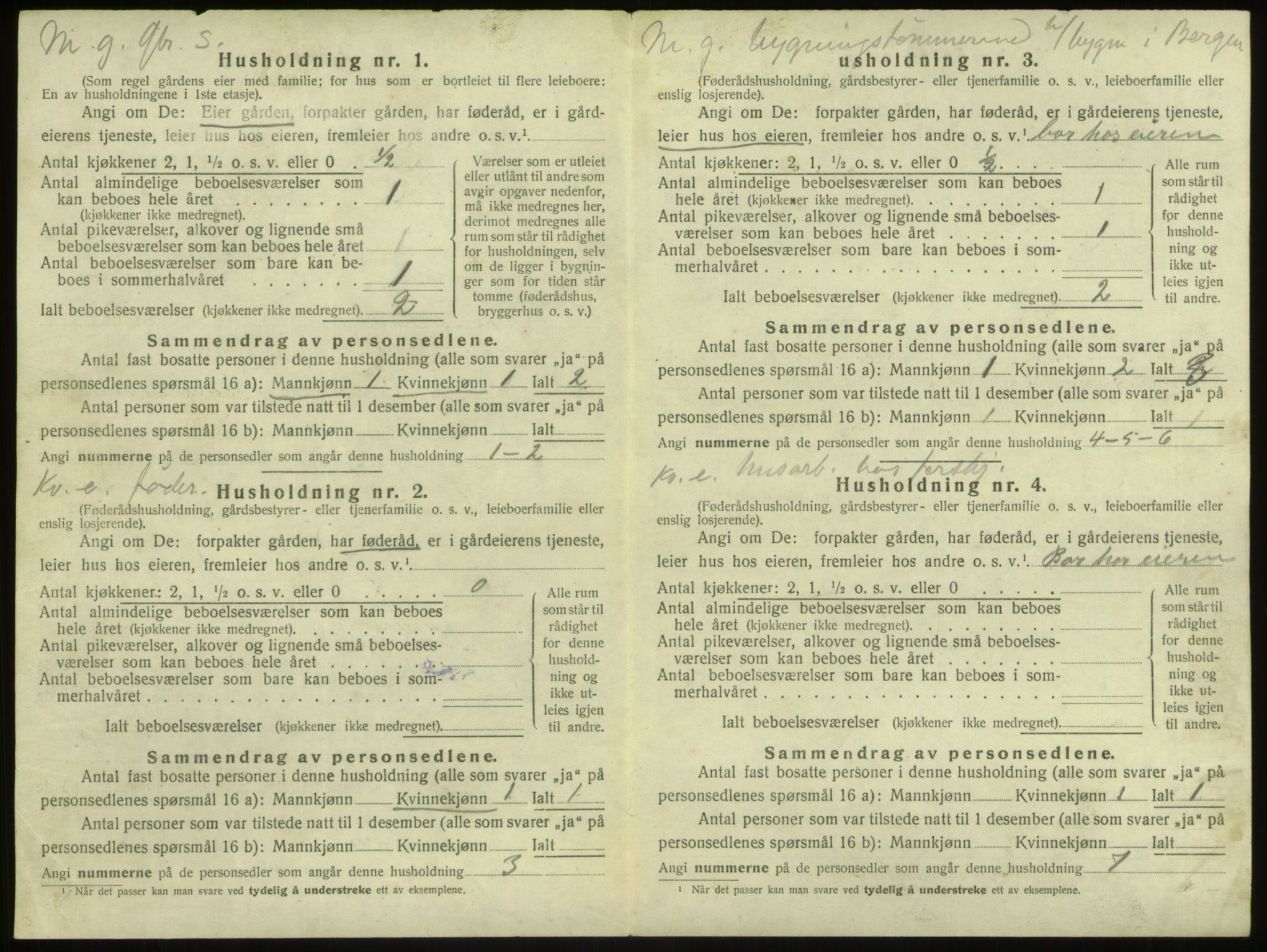 SAB, Folketelling 1920 for 1263 Lindås herred, 1920, s. 259