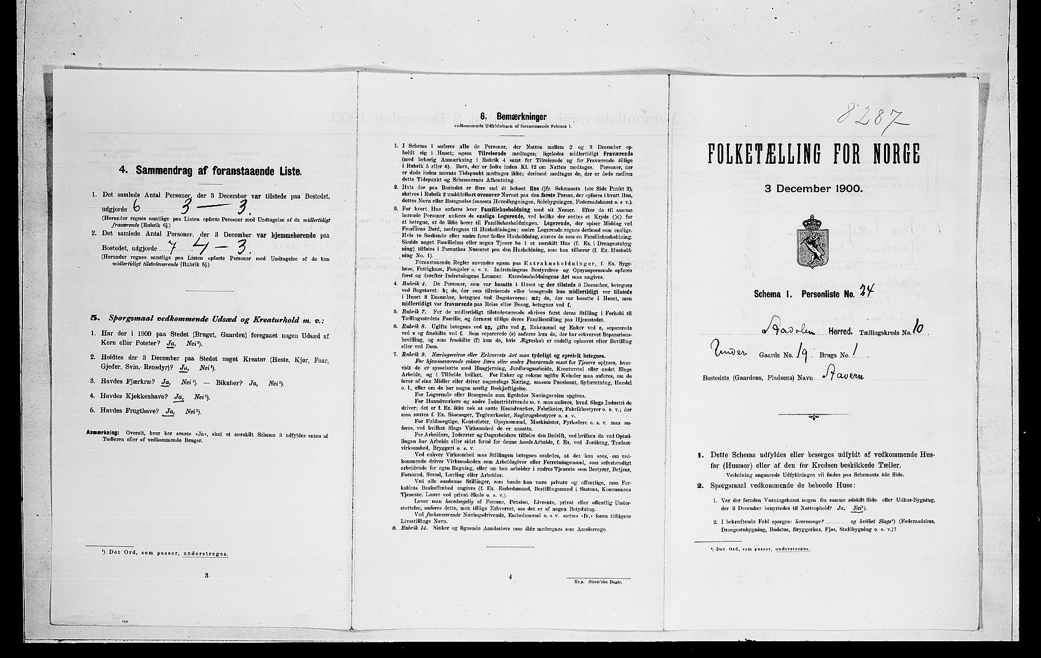 RA, Folketelling 1900 for 0614 Ådal herred, 1900, s. 705