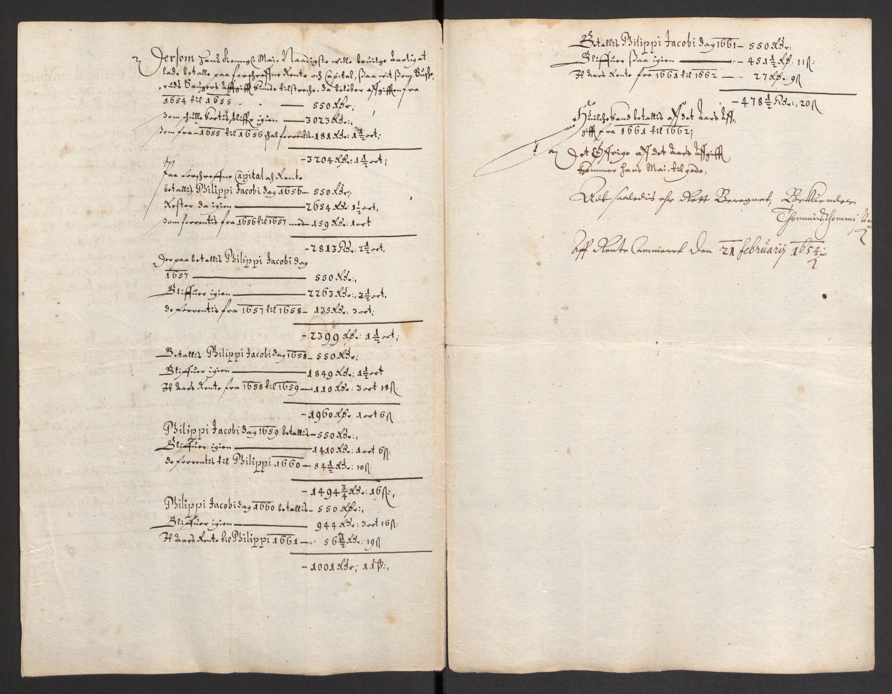 Danske Kanselli 1572-1799, AV/RA-EA-3023/F/Fc/Fcc/Fcca/L0015: Norske innlegg 1572-1799, 1653-1655, s. 233