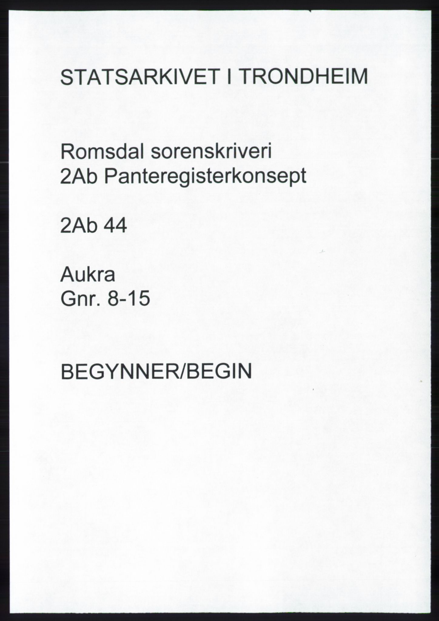 Romsdal sorenskriveri, SAT/A-4149/1/2/2Ab/L0044: Panteregister nr. 44