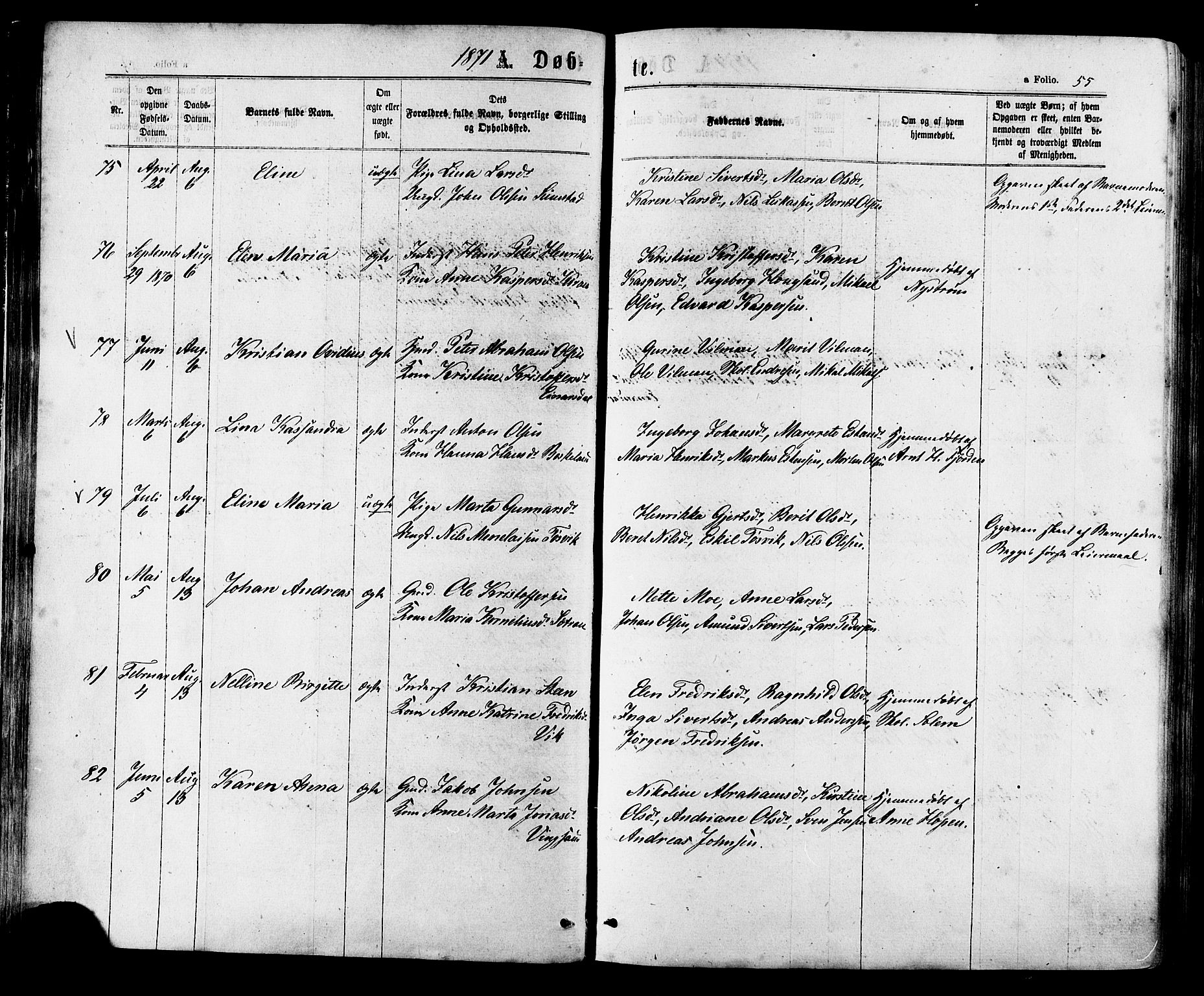 Ministerialprotokoller, klokkerbøker og fødselsregistre - Sør-Trøndelag, SAT/A-1456/657/L0706: Ministerialbok nr. 657A07, 1867-1878, s. 55