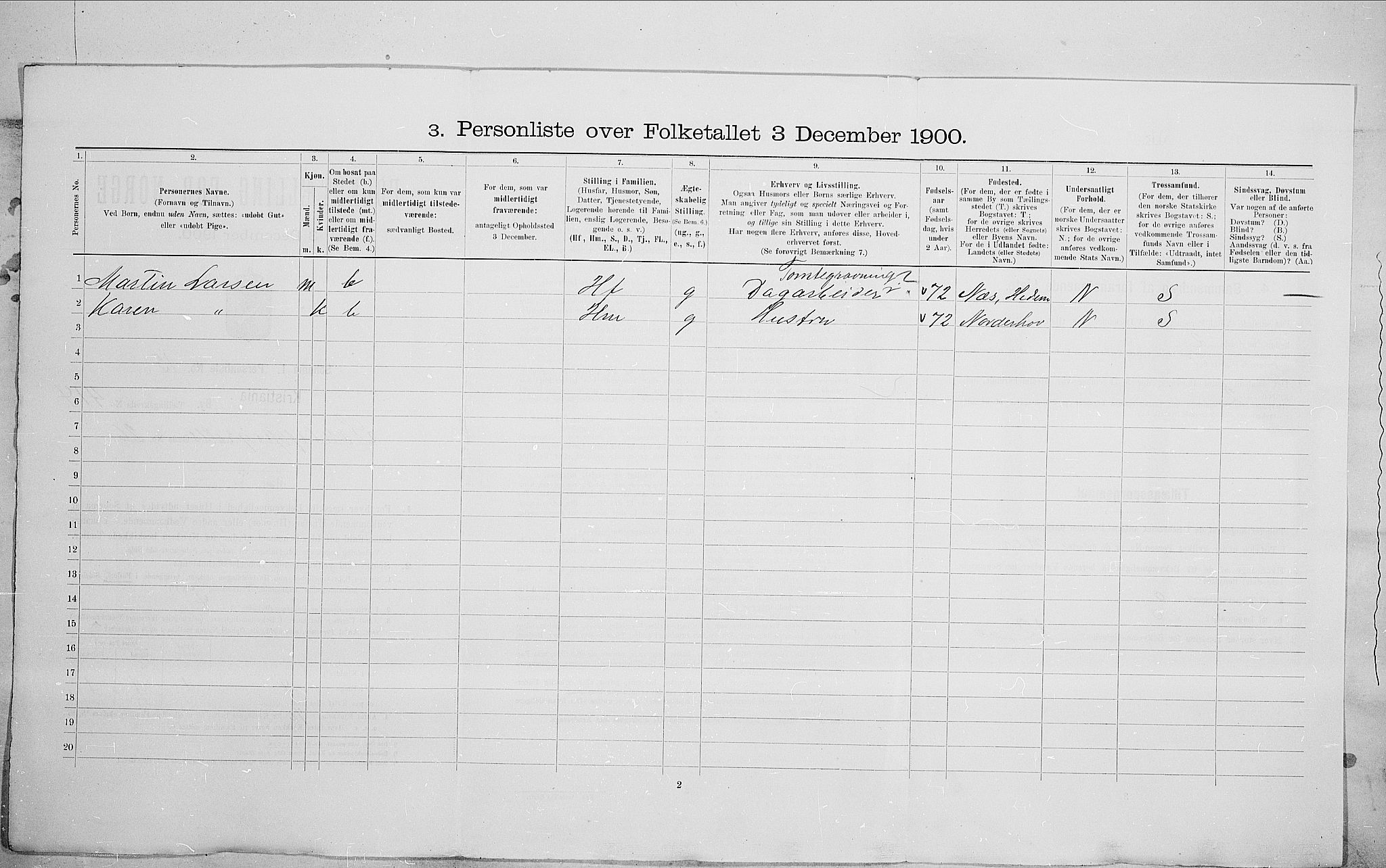 SAO, Folketelling 1900 for 0301 Kristiania kjøpstad, 1900, s. 80356