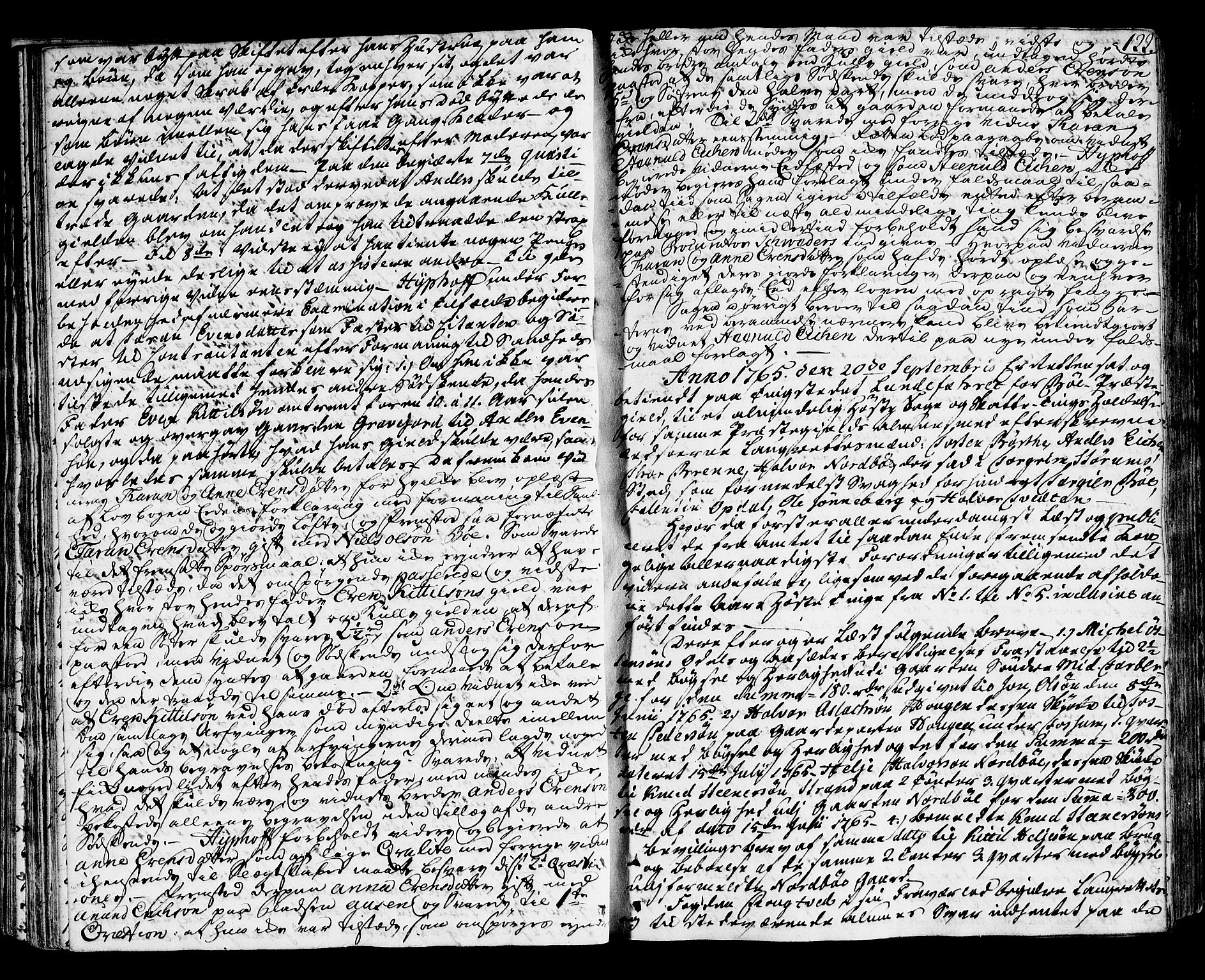 Nedre Telemark sorenskriveri, AV/SAKO-A-135/F/Fa/L0023: Tingbok, 1765-1767, s. 122