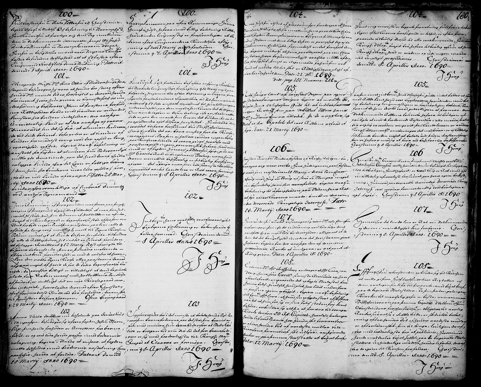 Stattholderembetet 1572-1771, AV/RA-EA-2870/Ad/L0004: Supplikasjons- og resolusjonsprotokoll, 1683-1691, s. 179b-180a