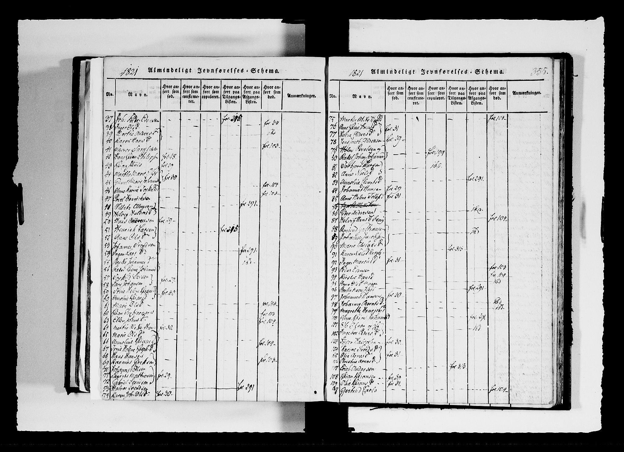 Hobøl prestekontor Kirkebøker, AV/SAO-A-2002/F/Fa/L0002: Ministerialbok nr. I 2, 1814-1841, s. 355