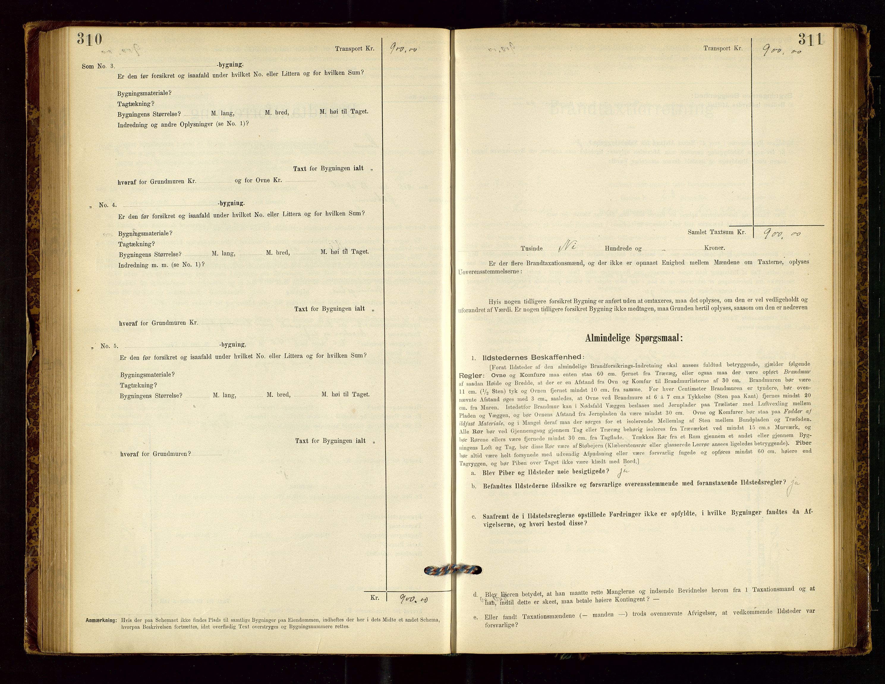 Lund lensmannskontor, AV/SAST-A-100303/Gob/L0001: "Brandtakstprotokol", 1894-1907, s. 310-311
