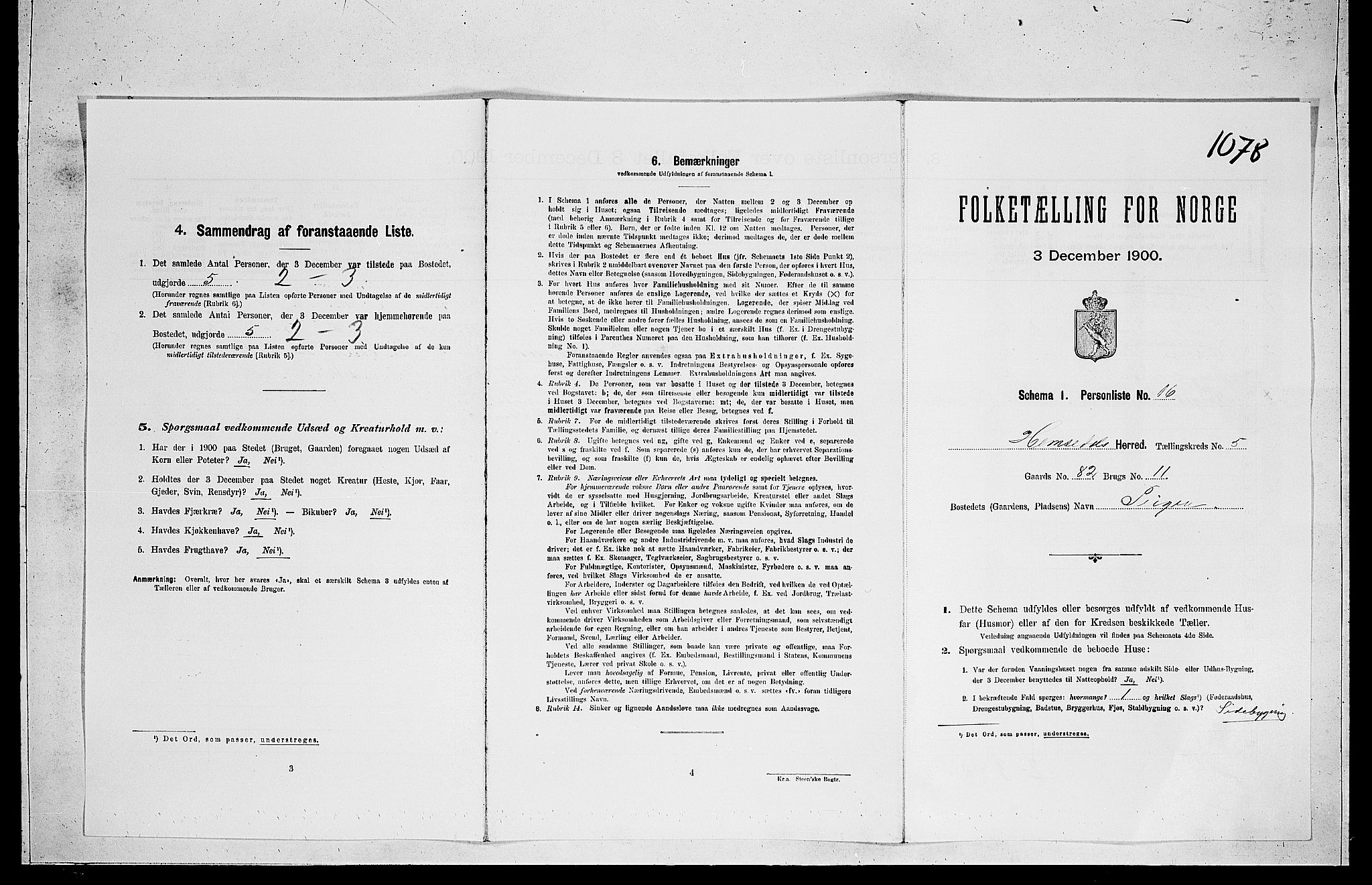 RA, Folketelling 1900 for 0618 Hemsedal herred, 1900, s. 377