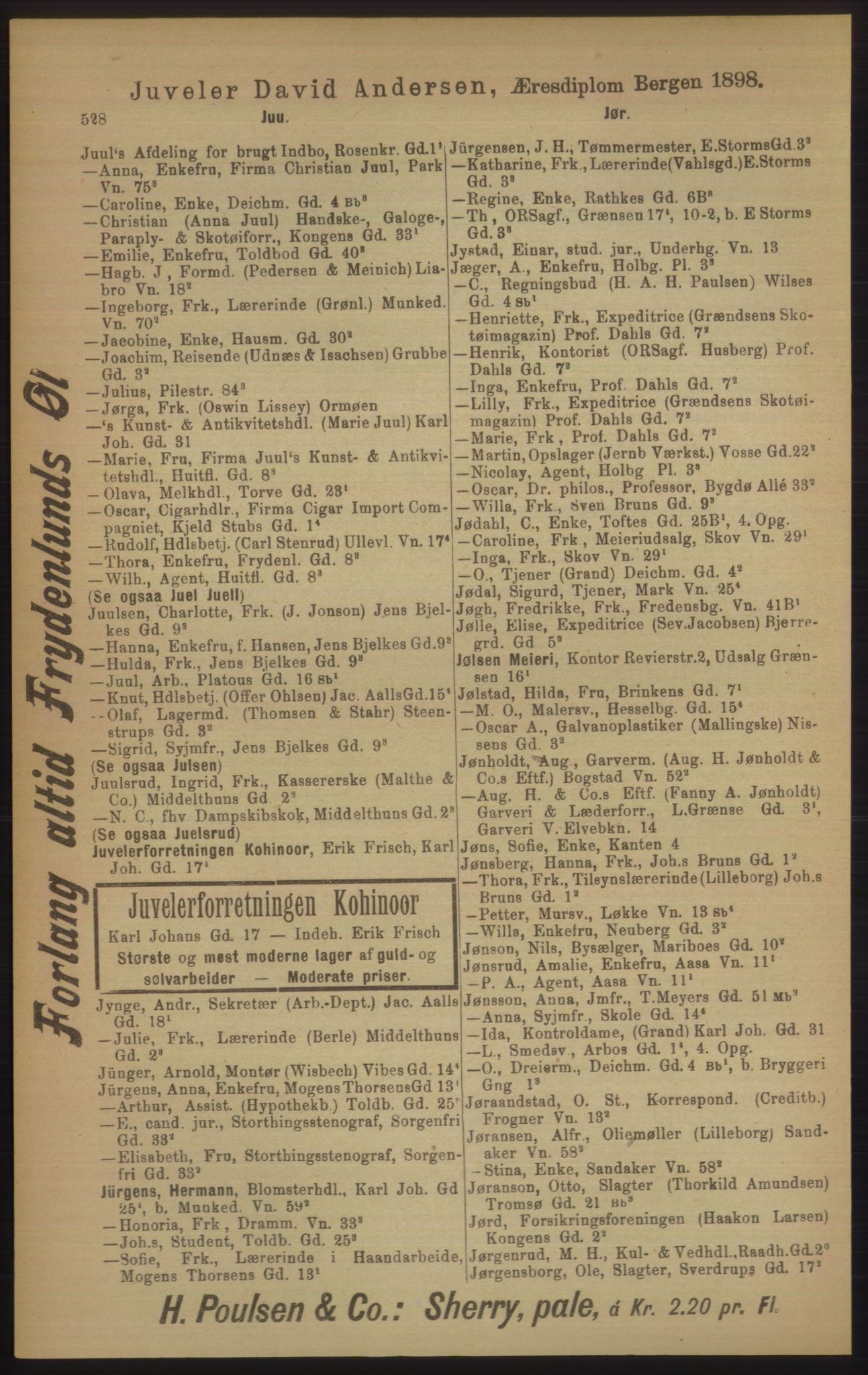 Kristiania/Oslo adressebok, PUBL/-, 1906, s. 528