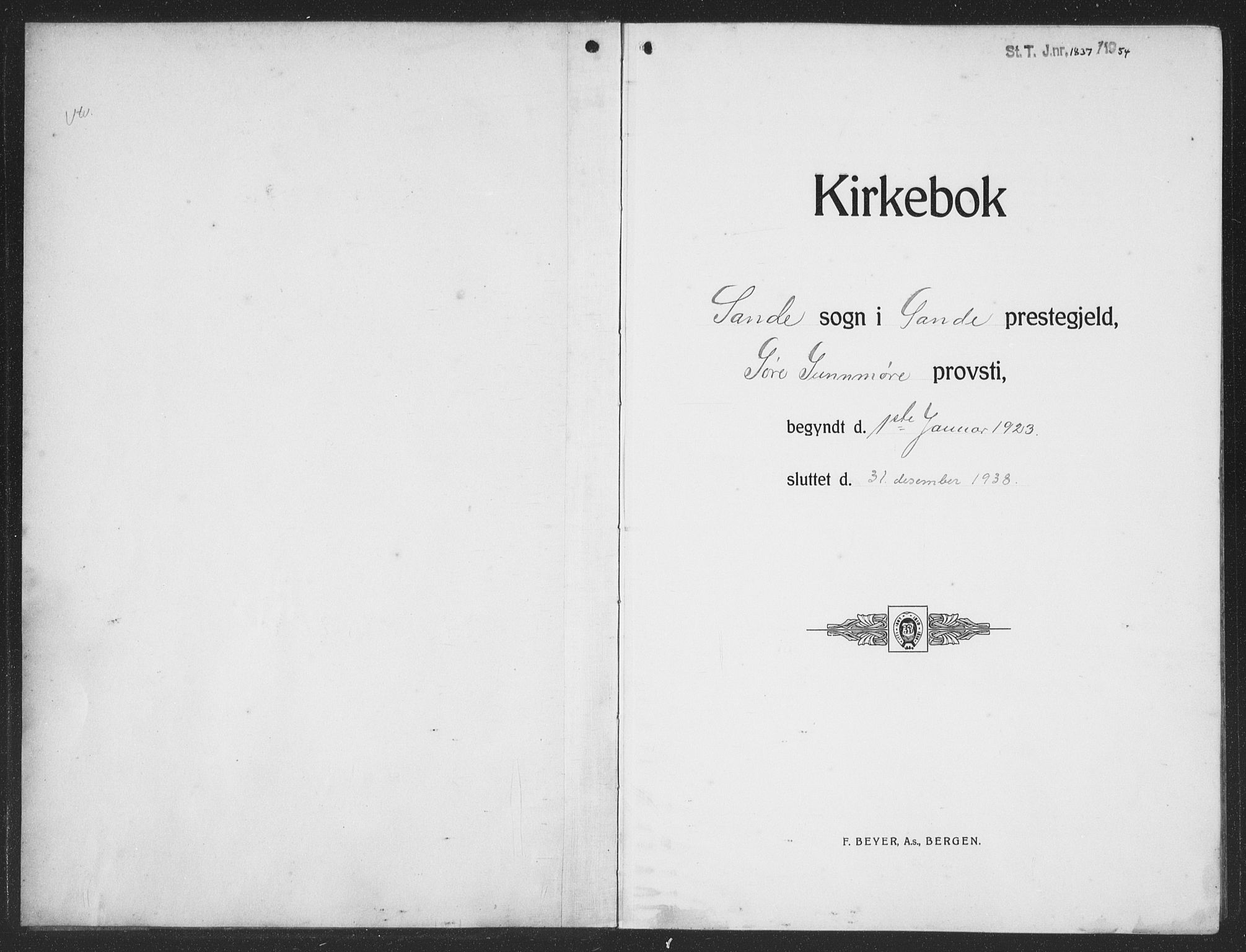 Ministerialprotokoller, klokkerbøker og fødselsregistre - Møre og Romsdal, SAT/A-1454/503/L0051: Klokkerbok nr. 503C06, 1923-1938