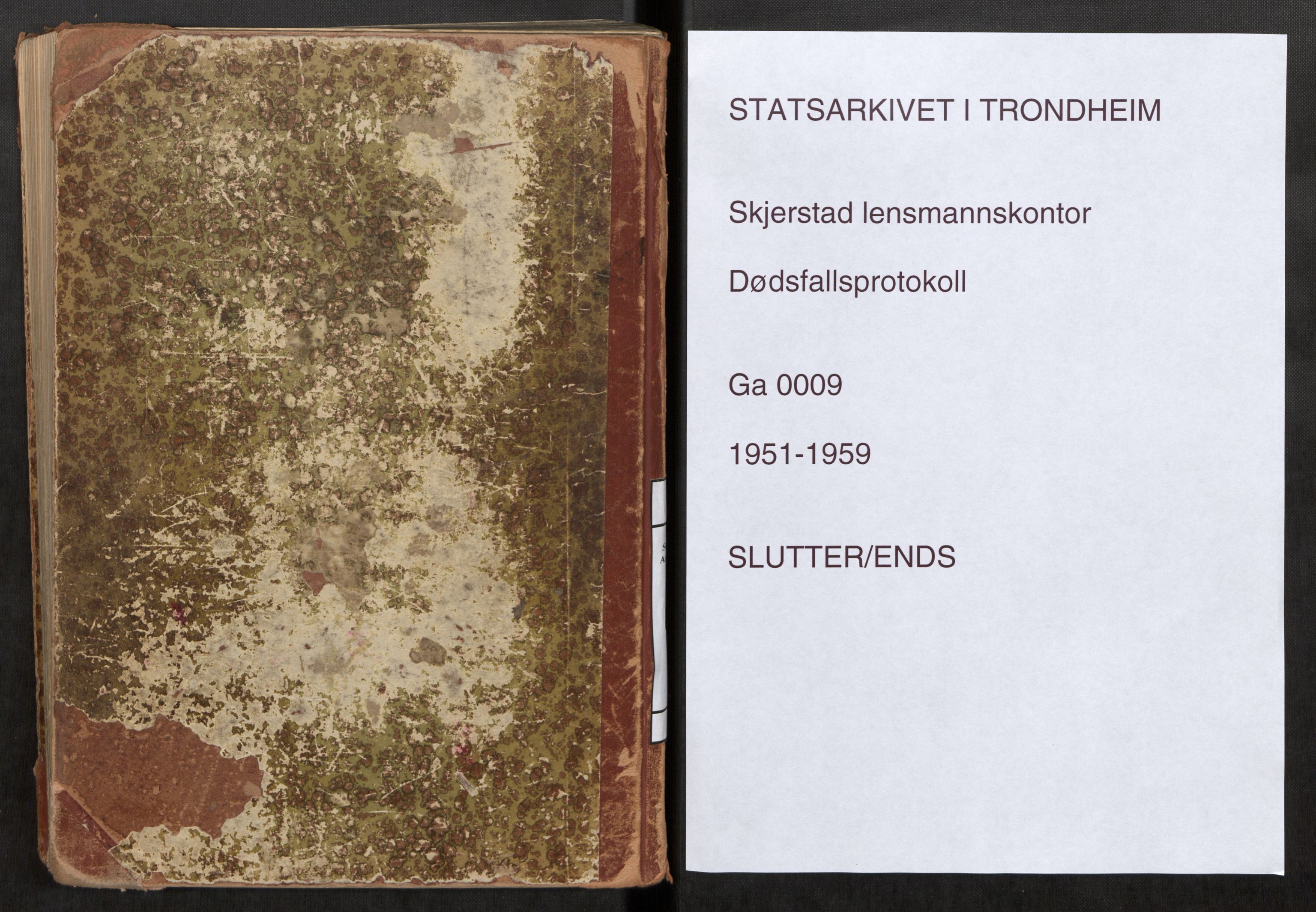 Skjerstad lensmannskontor, SAT/A-5910/2/Ga/L0009: Dødsfallsprotokoll, 1951-1959