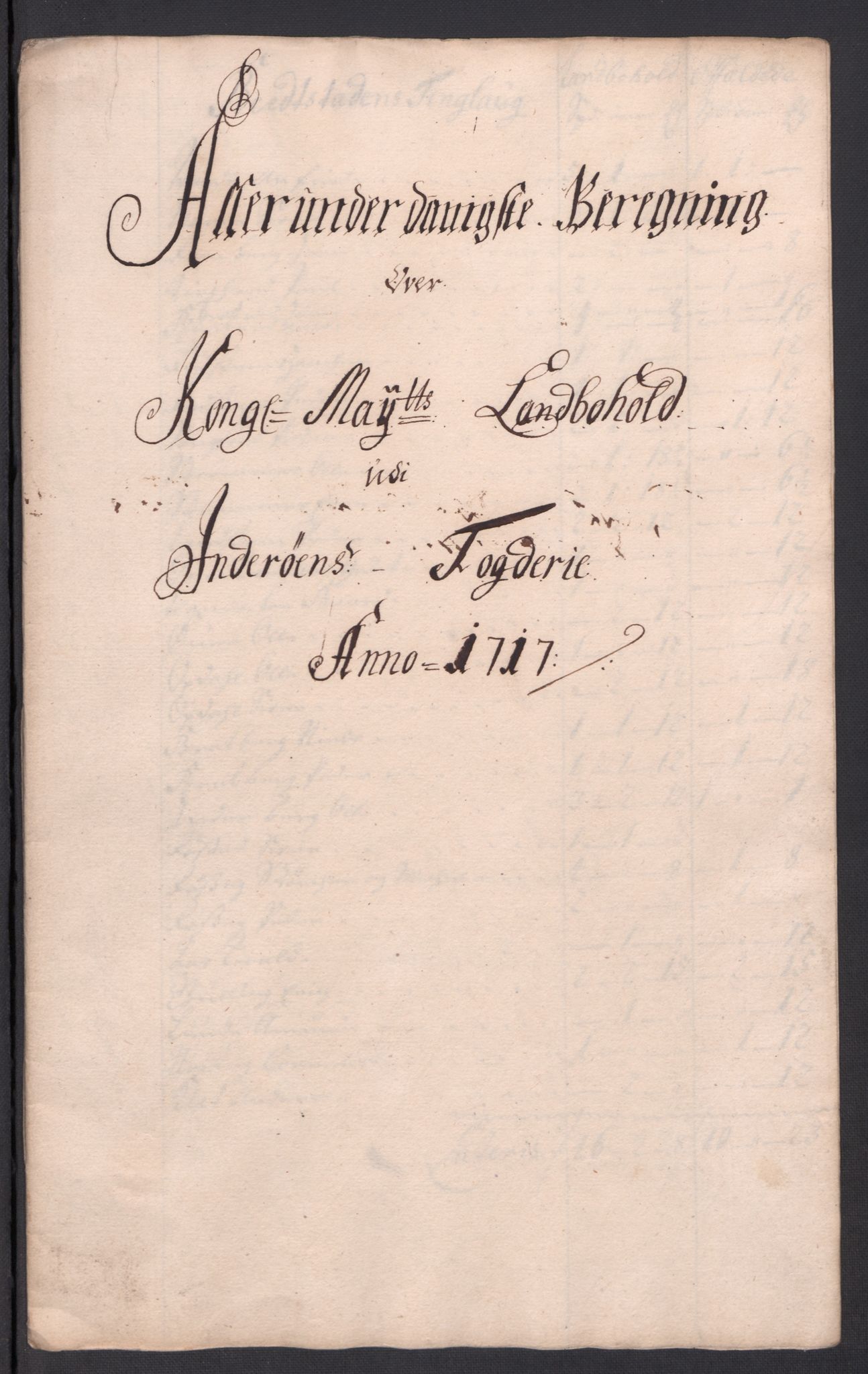 Rentekammeret inntil 1814, Reviderte regnskaper, Fogderegnskap, AV/RA-EA-4092/R63/L4325: Fogderegnskap Inderøy, 1717, s. 181