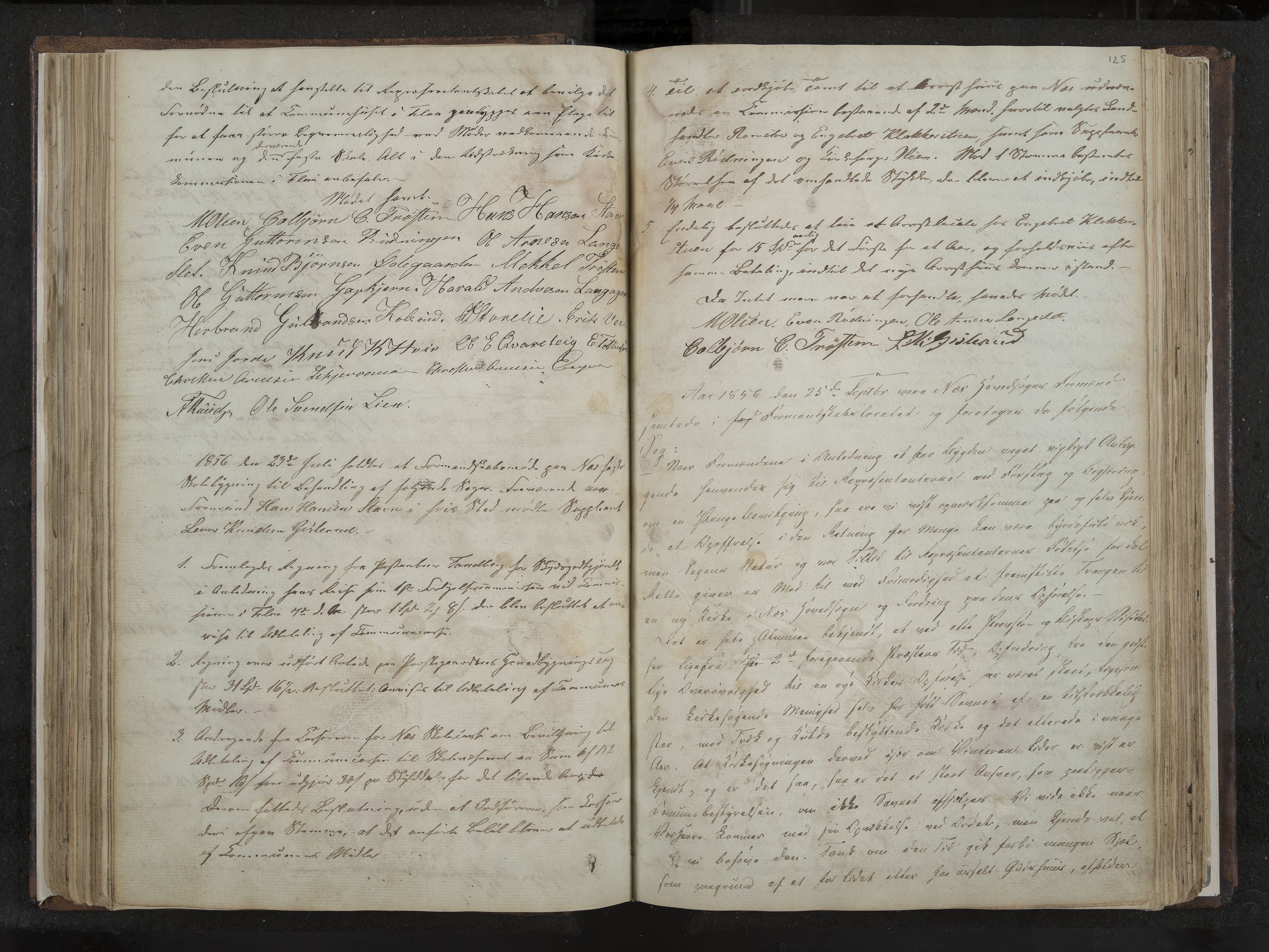 Nes formannskap og sentraladministrasjon, IKAK/0616021-1/A/Aa/L0001: Møtebok med register, 1838-1875, s. 125