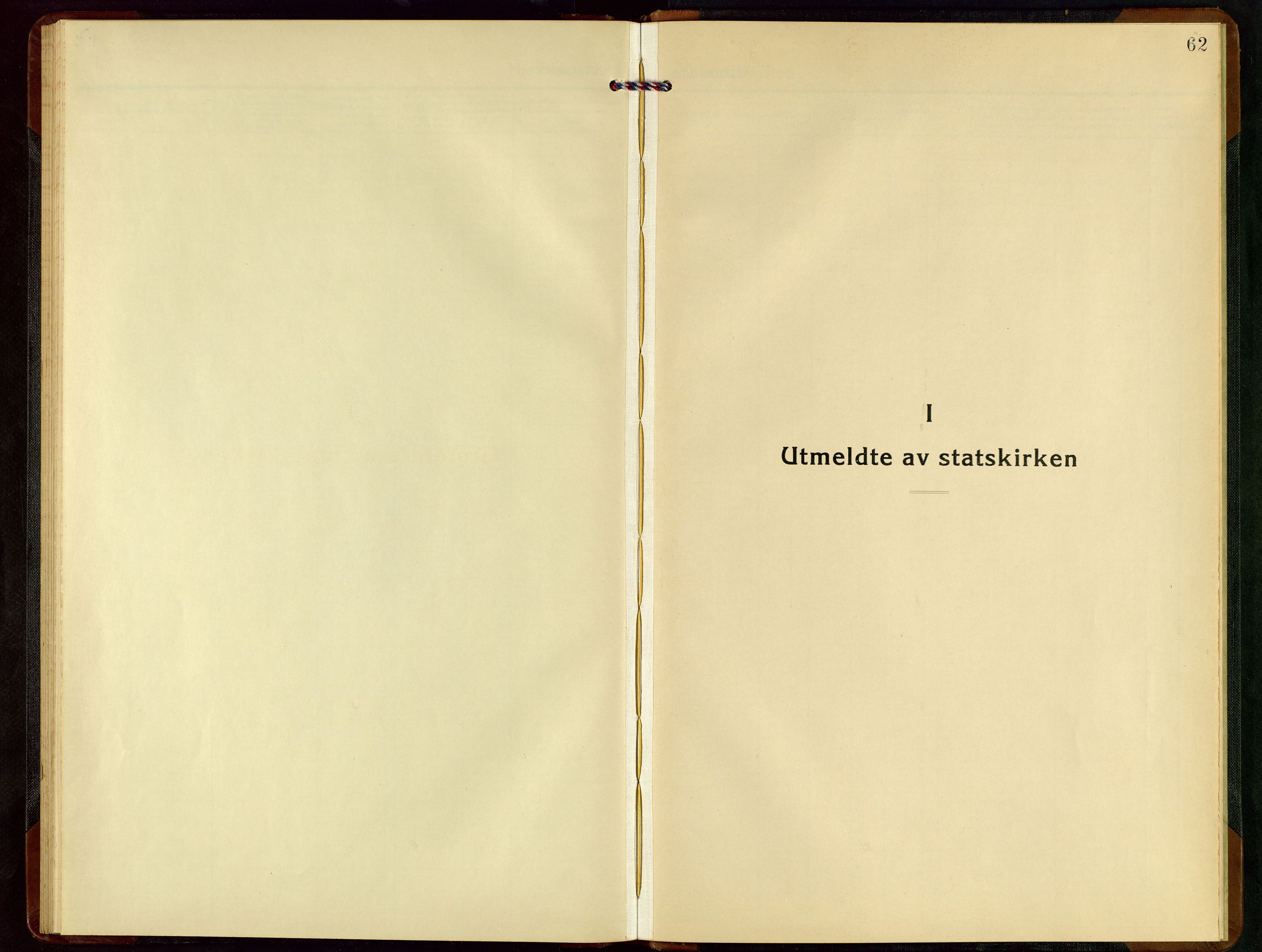 Rennesøy sokneprestkontor, SAST/A -101827/H/Ha/Hab/L0015: Klokkerbok nr. B 14, 1924-1957, s. 62