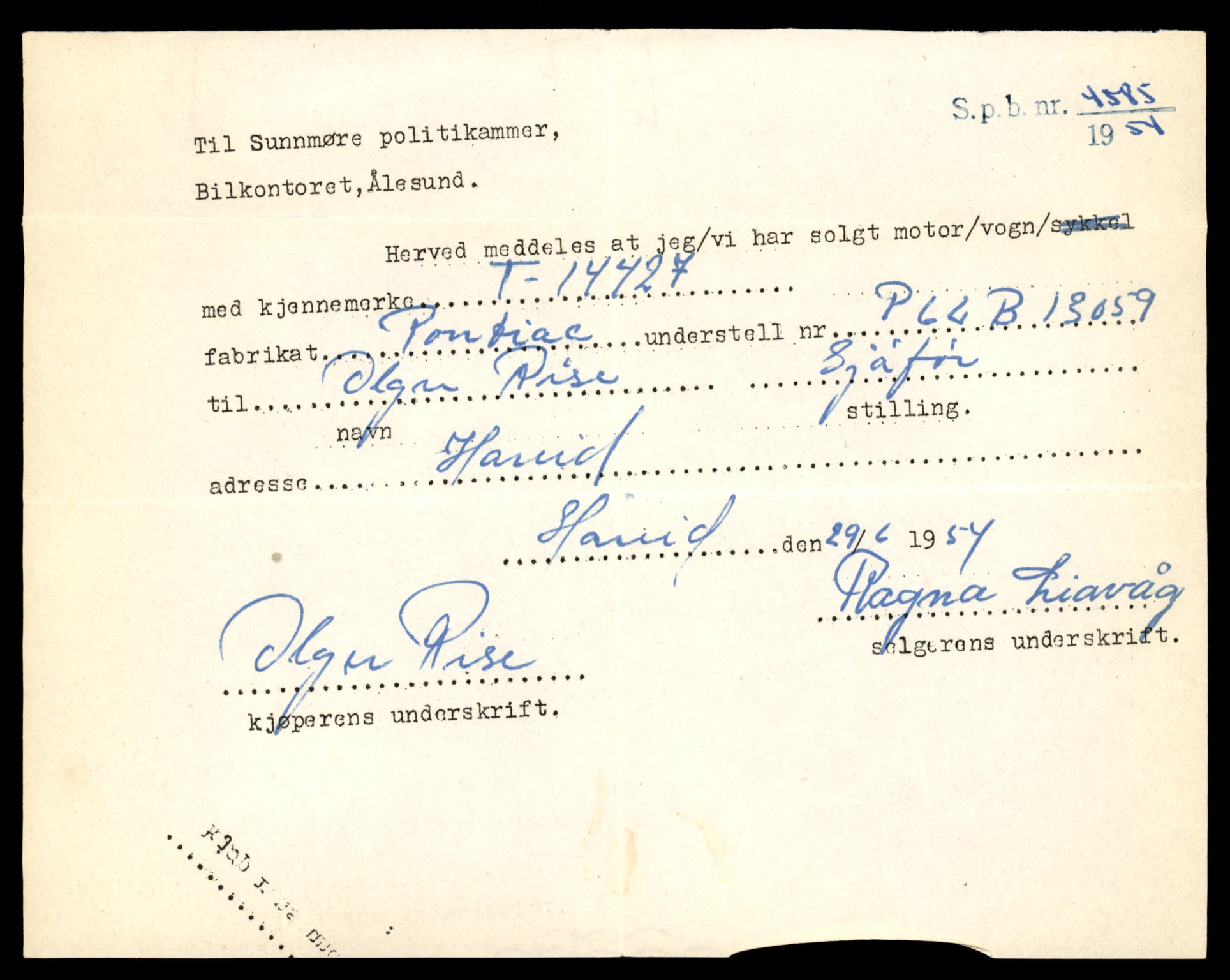 Møre og Romsdal vegkontor - Ålesund trafikkstasjon, AV/SAT-A-4099/F/Fe/L0045: Registreringskort for kjøretøy T 14320 - T 14444, 1927-1998, s. 2723