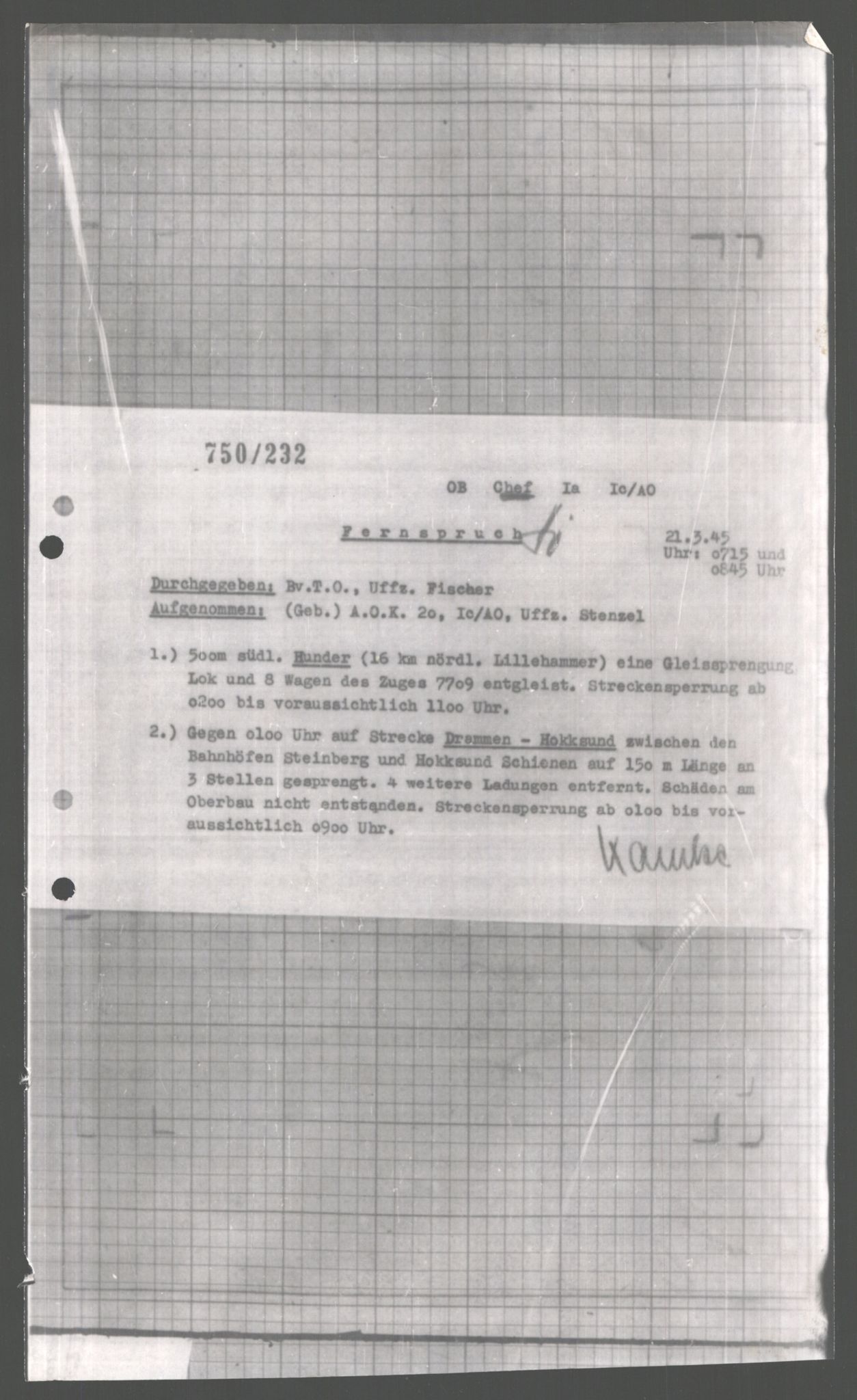 Forsvarets Overkommando. 2 kontor. Arkiv 11.4. Spredte tyske arkivsaker, AV/RA-RAFA-7031/D/Dar/Dara/L0004: Krigsdagbøker for 20. Gebirgs-Armee-Oberkommando (AOK 20), 1945, s. 116