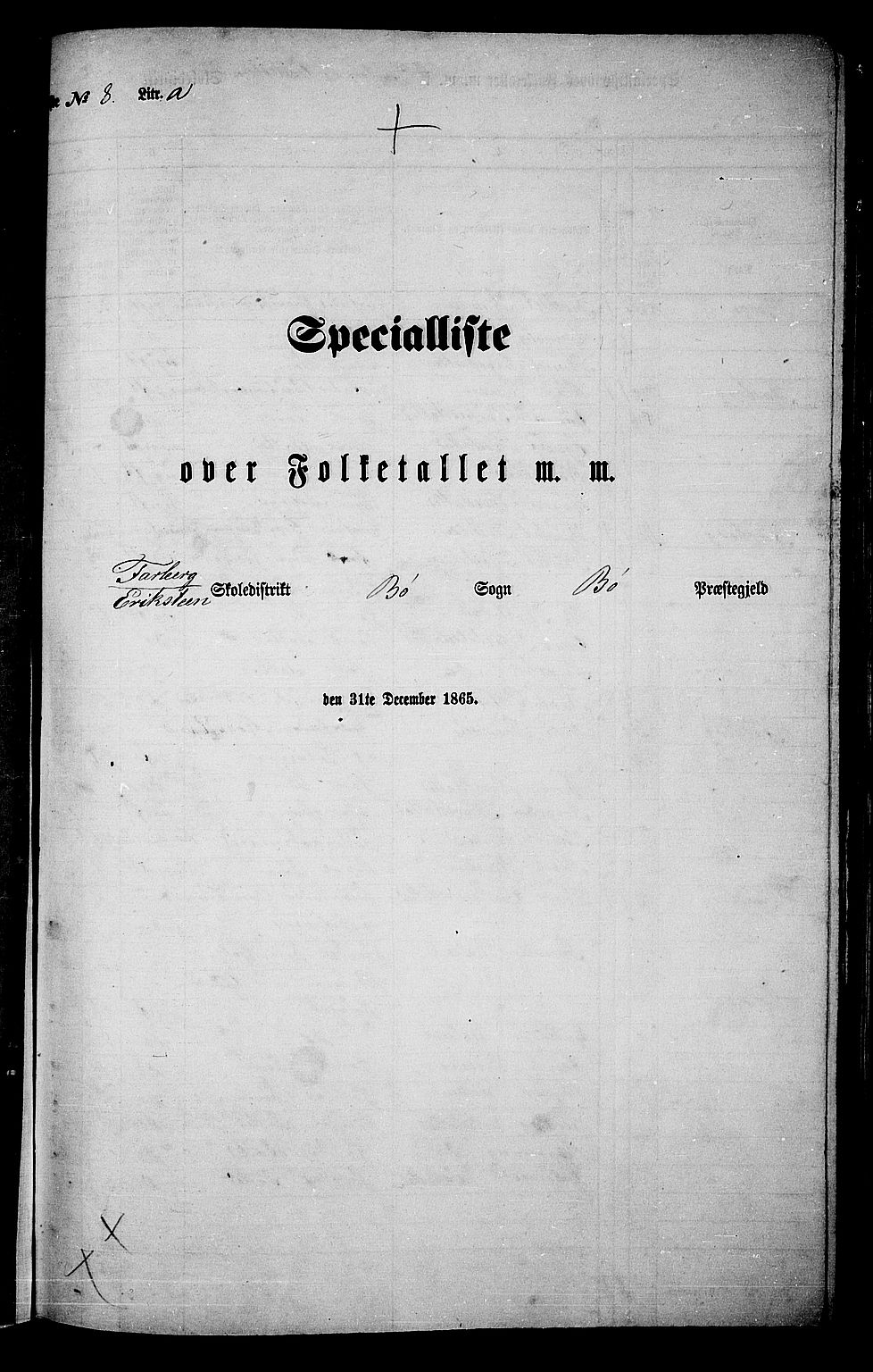 RA, Folketelling 1865 for 0821P Bø prestegjeld, 1865, s. 140