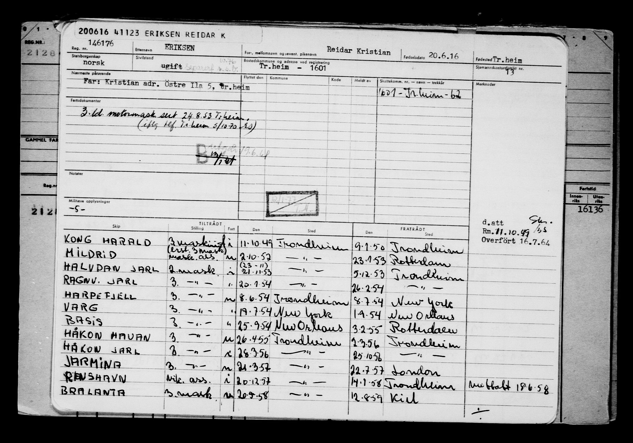 Direktoratet for sjømenn, AV/RA-S-3545/G/Gb/L0140: Hovedkort, 1916, s. 213