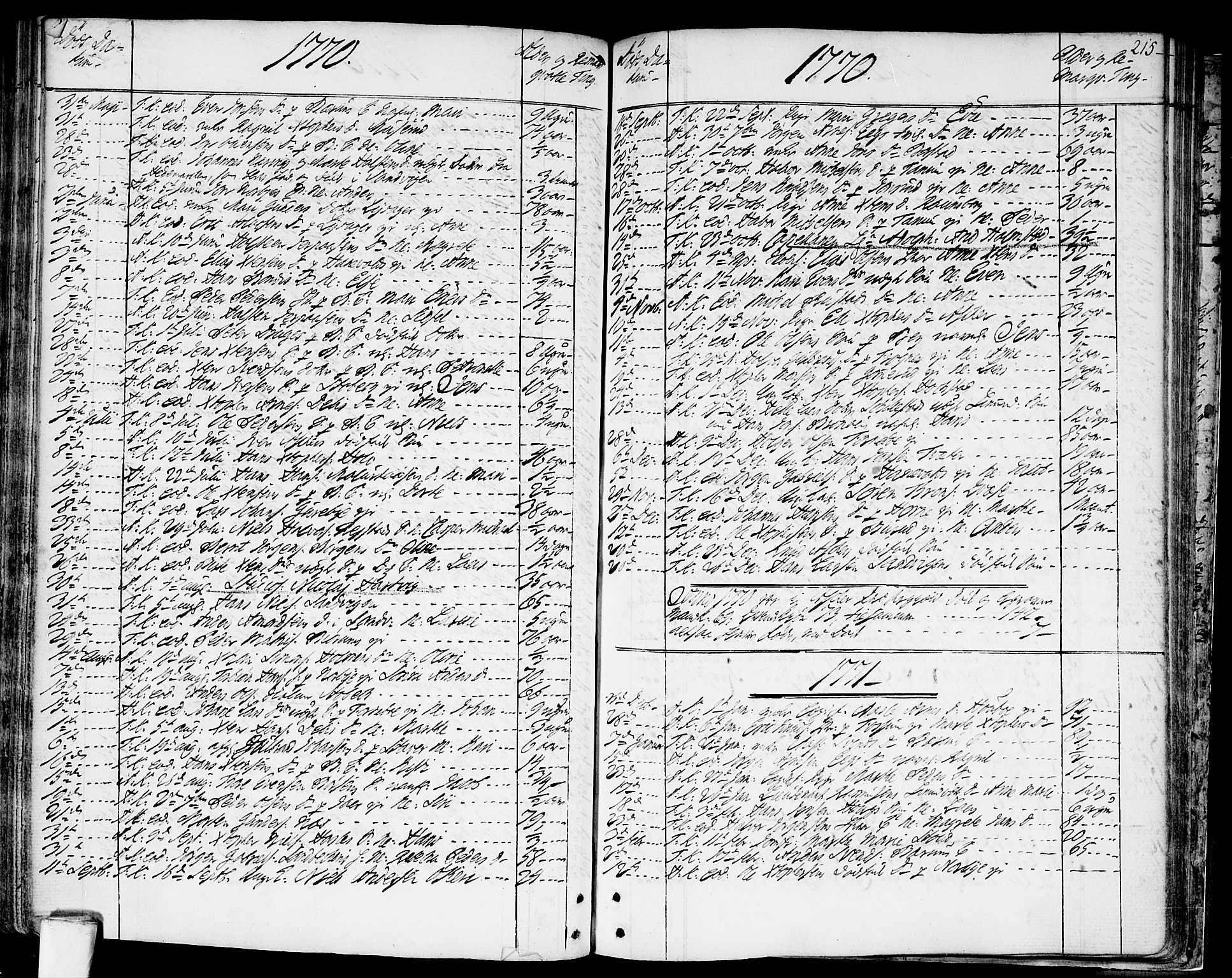 Asker prestekontor Kirkebøker, AV/SAO-A-10256a/F/Fa/L0003: Ministerialbok nr. I 3, 1767-1807, s. 215