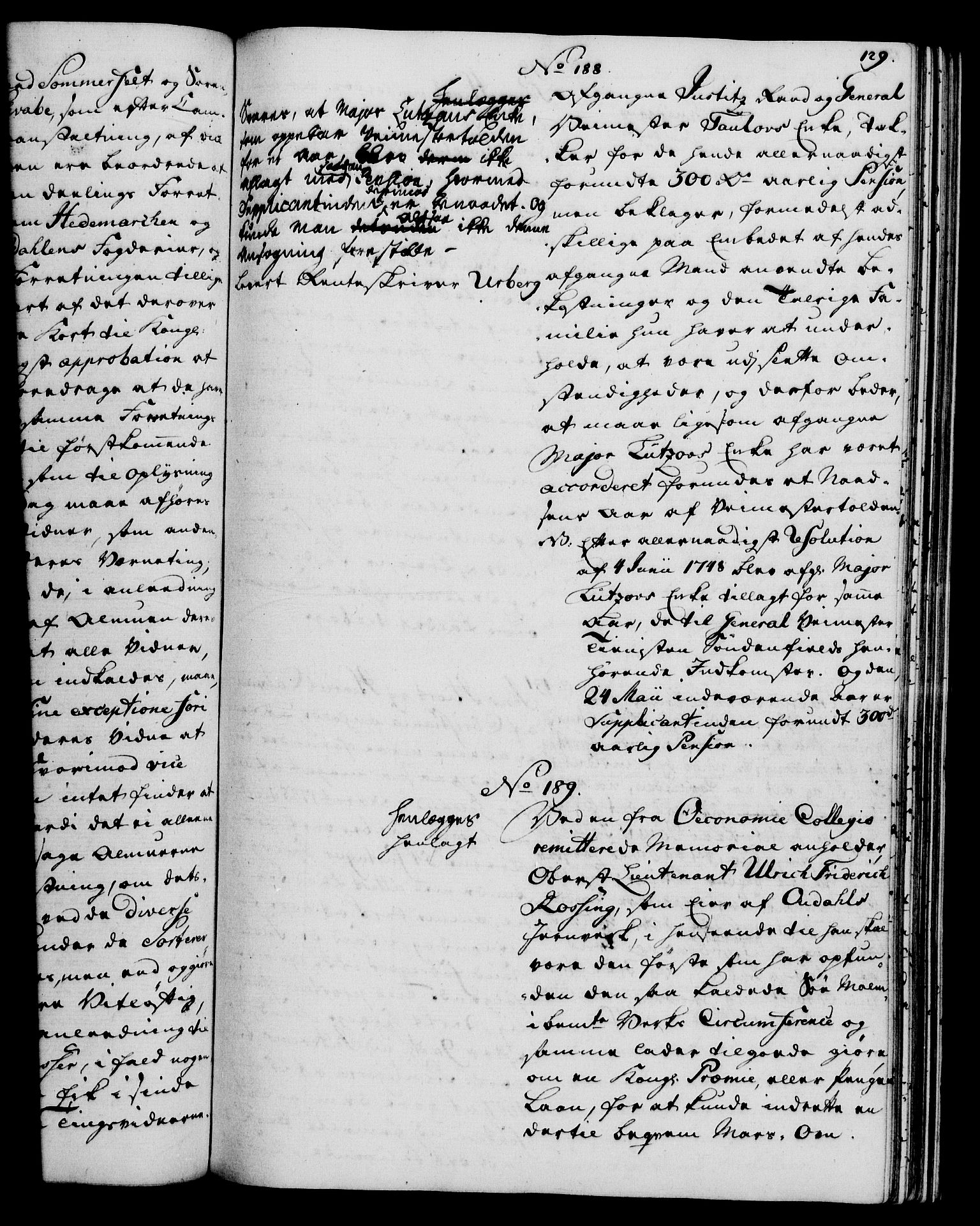 Rentekammeret, Kammerkanselliet, RA/EA-3111/G/Gh/Gha/L0034: Norsk ekstraktmemorialprotokoll (merket RK 53.79), 1756-1759, s. 129