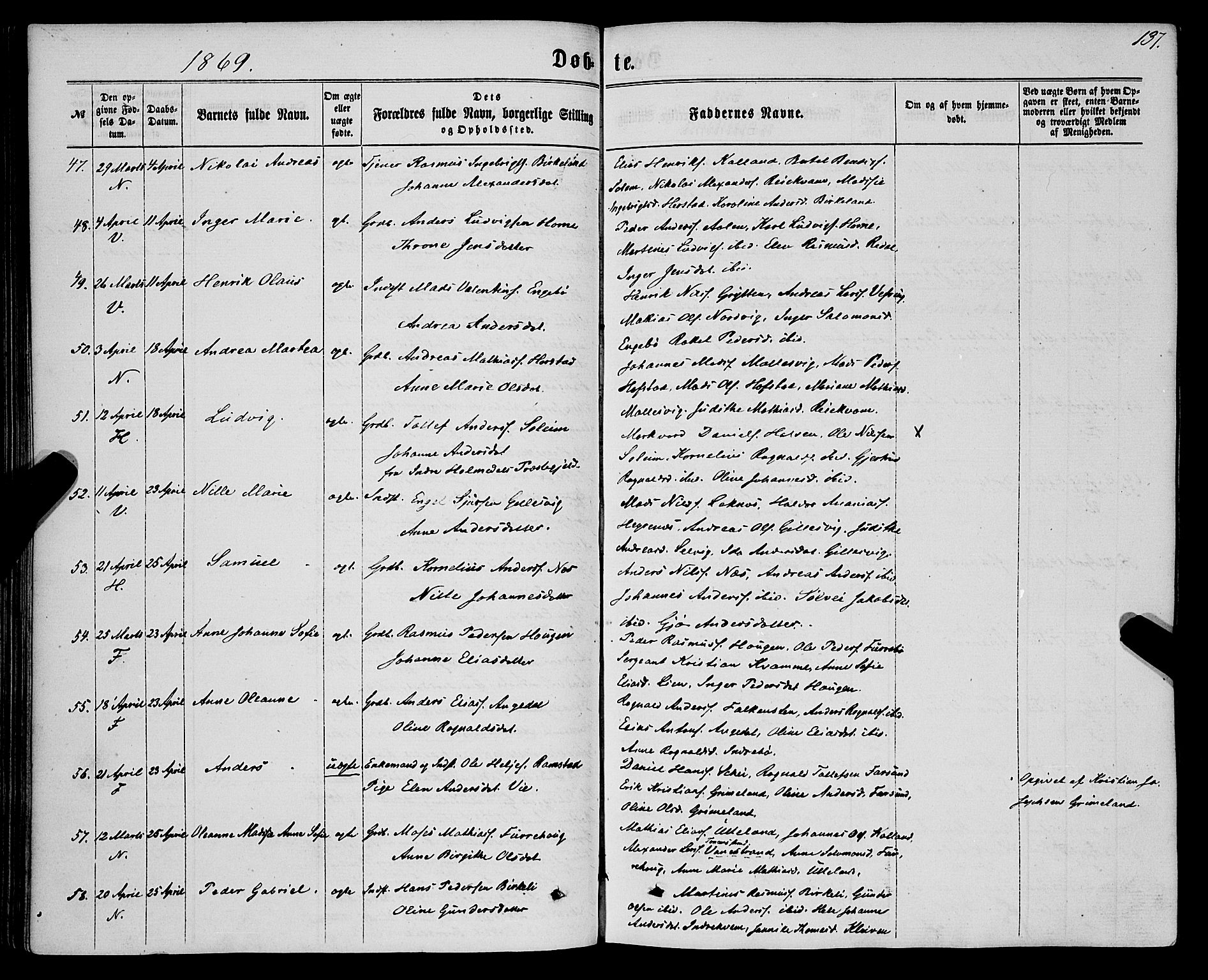 Førde sokneprestembete, SAB/A-79901/H/Haa/Haaa/L0009: Ministerialbok nr. A 9, 1861-1877, s. 137