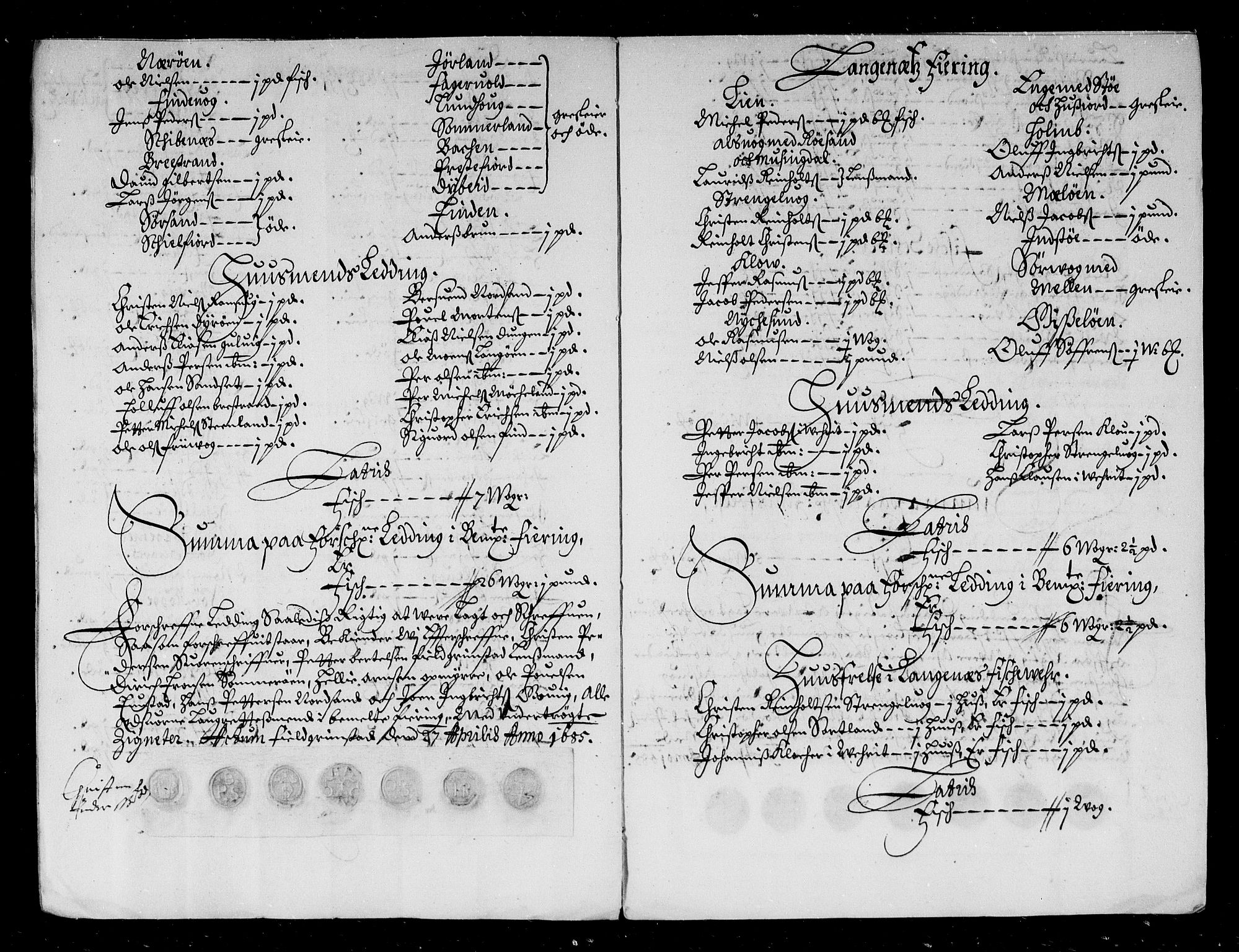 Rentekammeret inntil 1814, Reviderte regnskaper, Stiftamtstueregnskaper, Trondheim stiftamt og Nordland amt, AV/RA-EA-6044/R/Rg/L0082: Trondheim stiftamt og Nordland amt, 1685