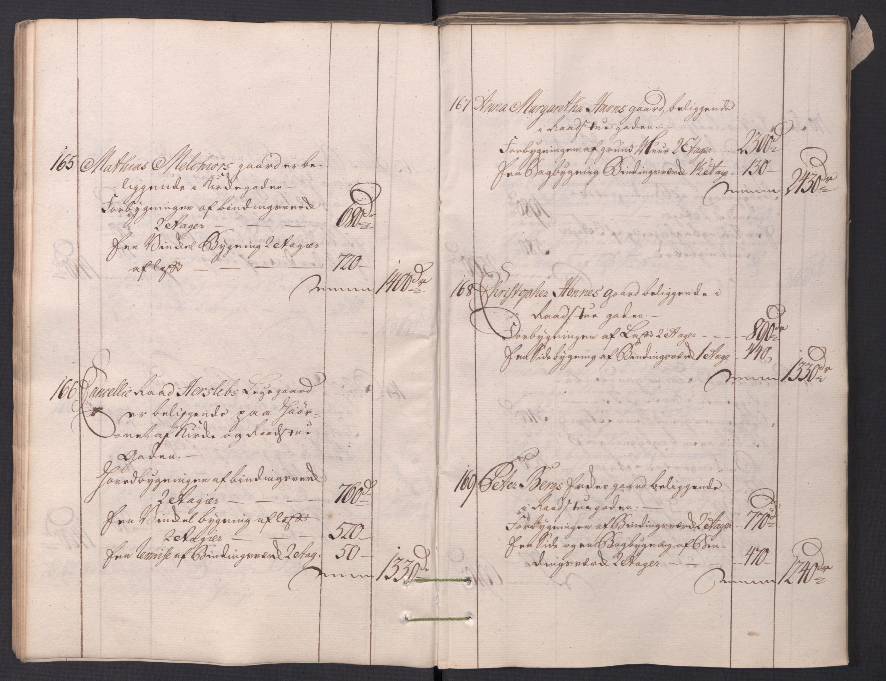 Kristiania stiftamt, AV/SAO-A-10386/I/Ia/L0001/0002: Branntakster / Christiania, 1766-1767