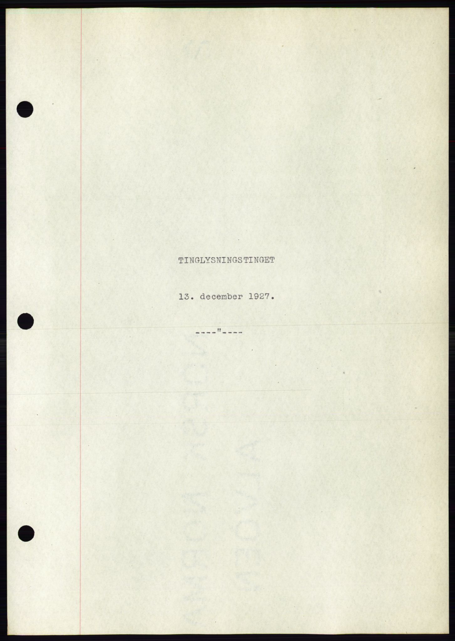 Ålesund byfogd, AV/SAT-A-4384: Pantebok nr. 22, 1927-1927, Tingl.dato: 13.12.1927