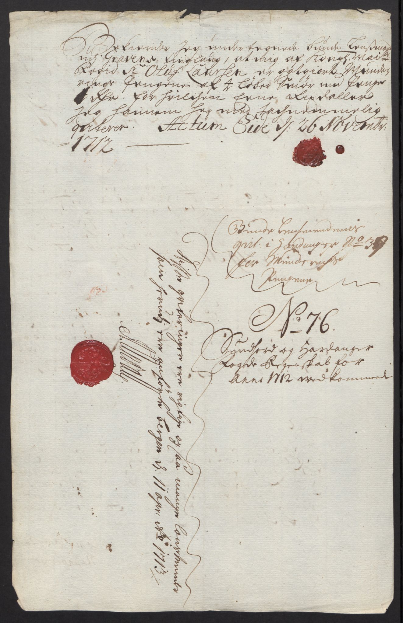 Rentekammeret inntil 1814, Reviderte regnskaper, Fogderegnskap, RA/EA-4092/R48/L2988: Fogderegnskap Sunnhordland og Hardanger, 1712, s. 403