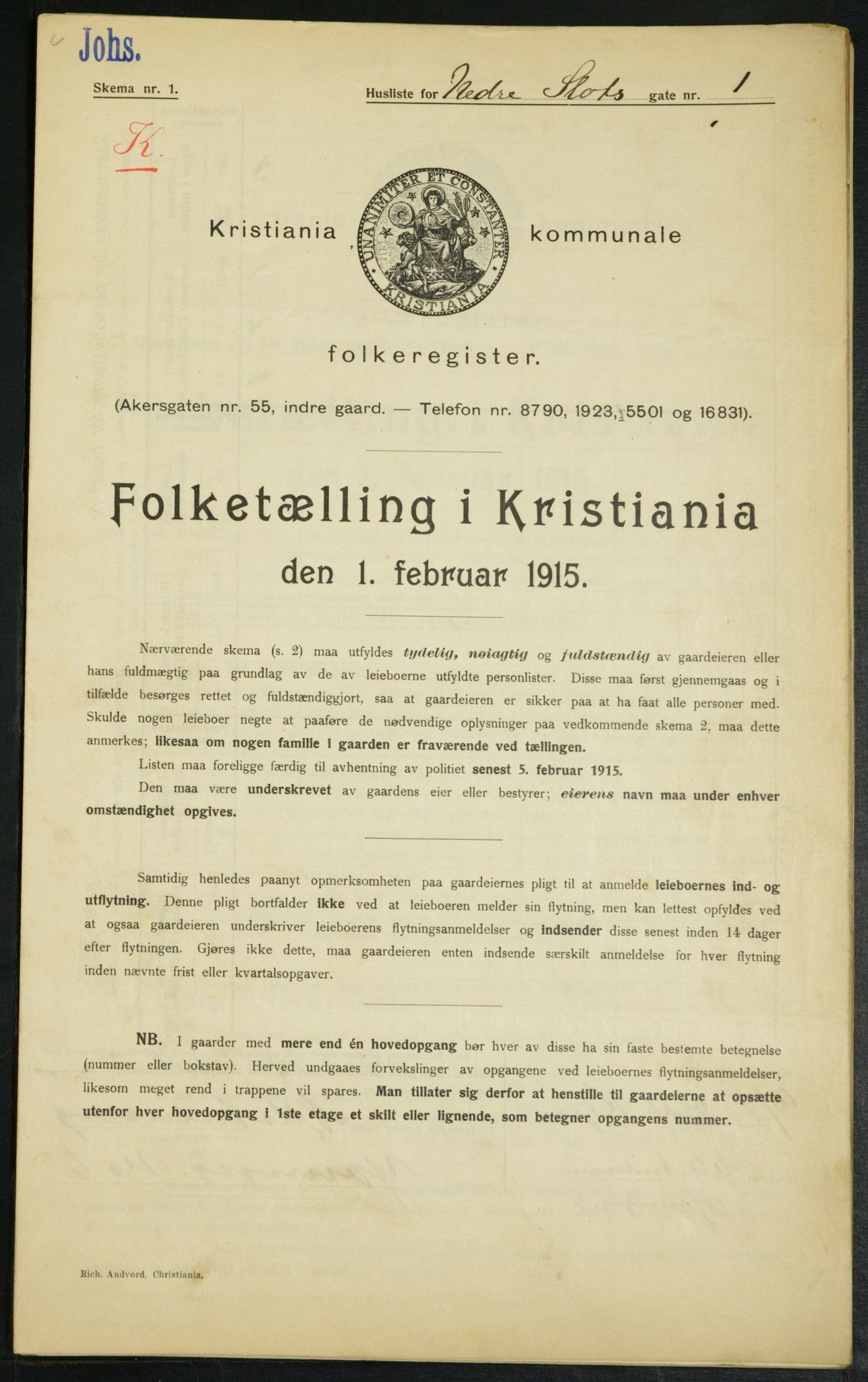 OBA, Kommunal folketelling 1.2.1915 for Kristiania, 1915, s. 68882