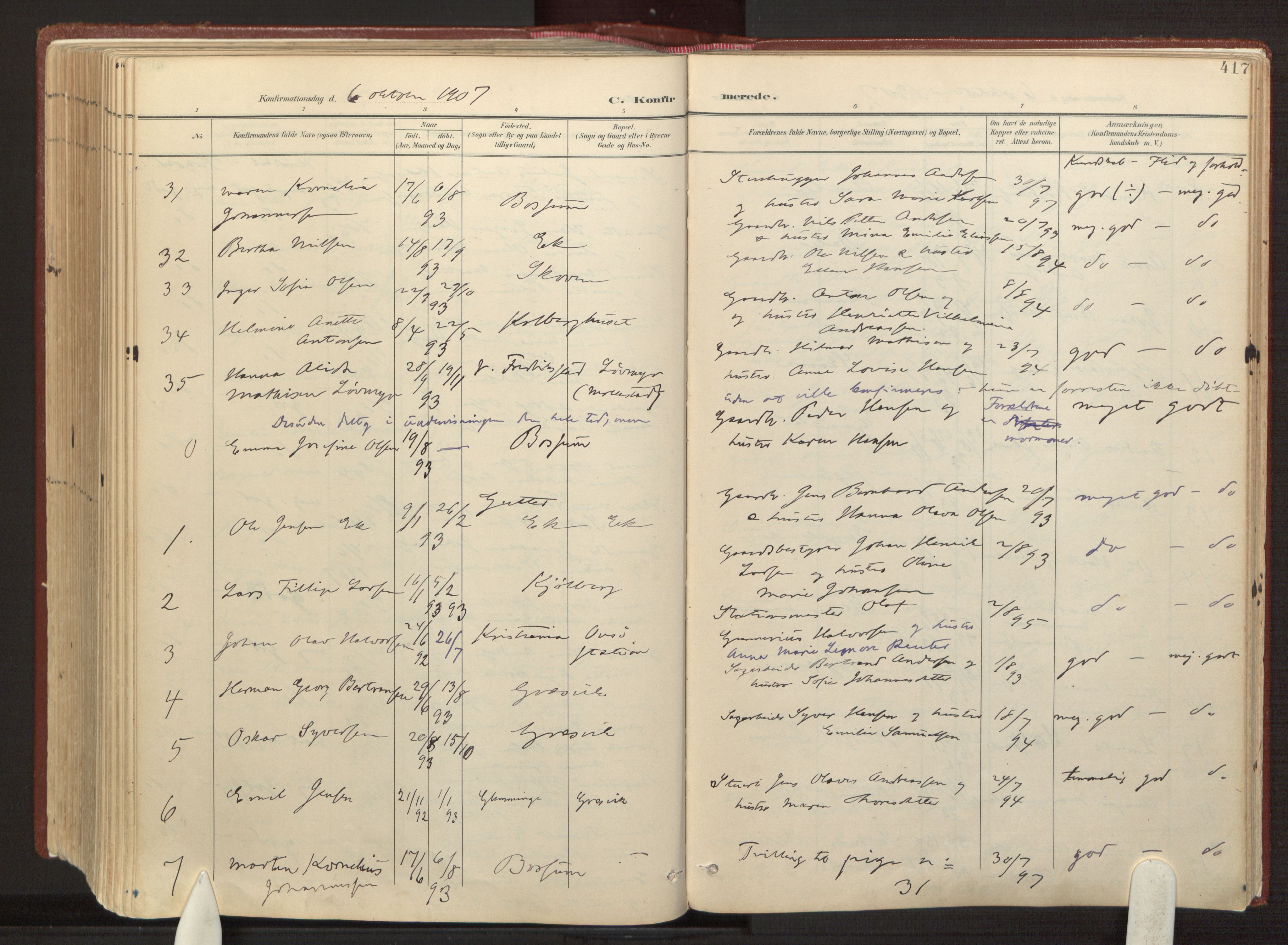 Onsøy prestekontor Kirkebøker, AV/SAO-A-10914/F/Fa/L0008: Ministerialbok nr. I 8, 1899-1923, s. 417