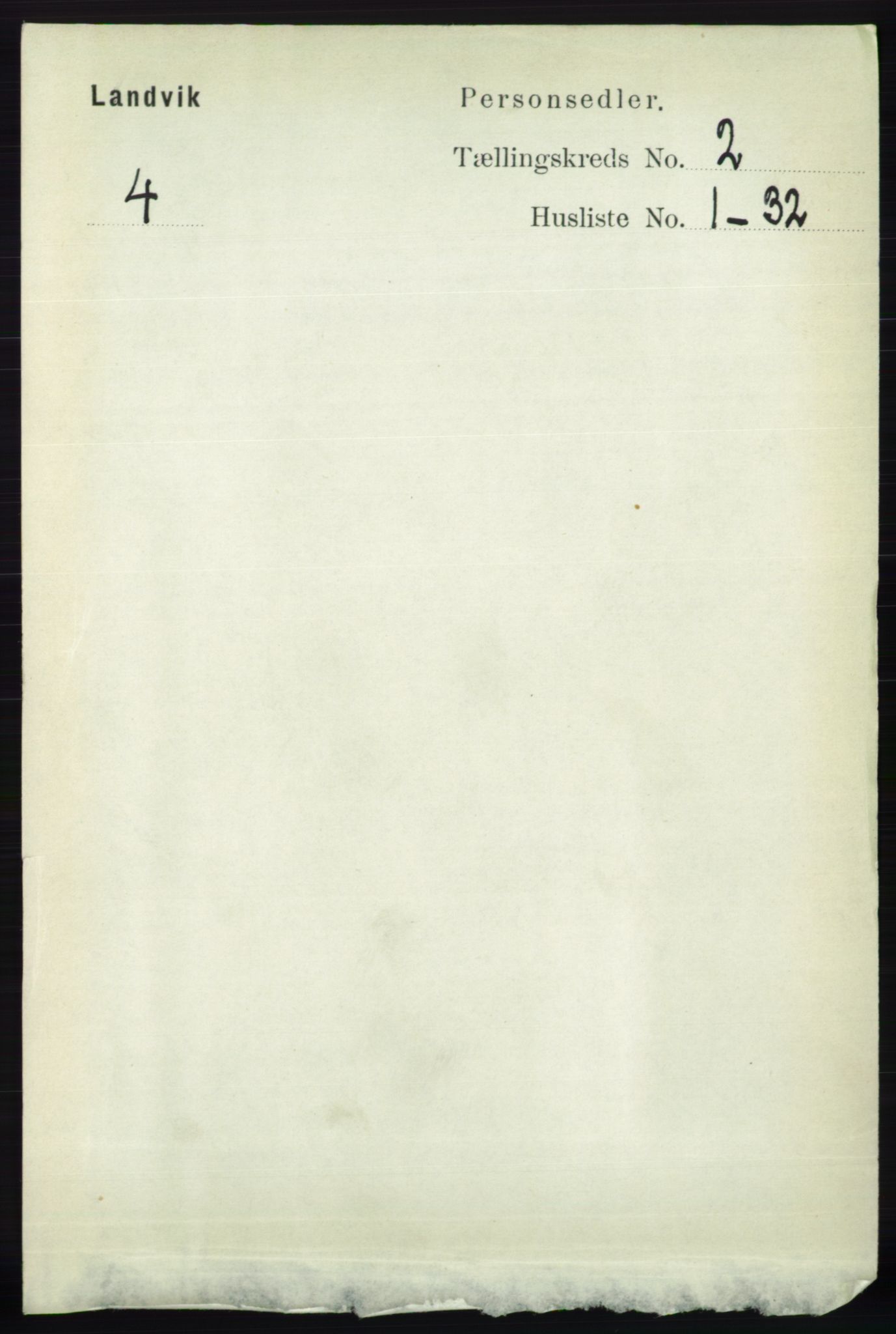 RA, Folketelling 1891 for 0924 Landvik herred, 1891, s. 334
