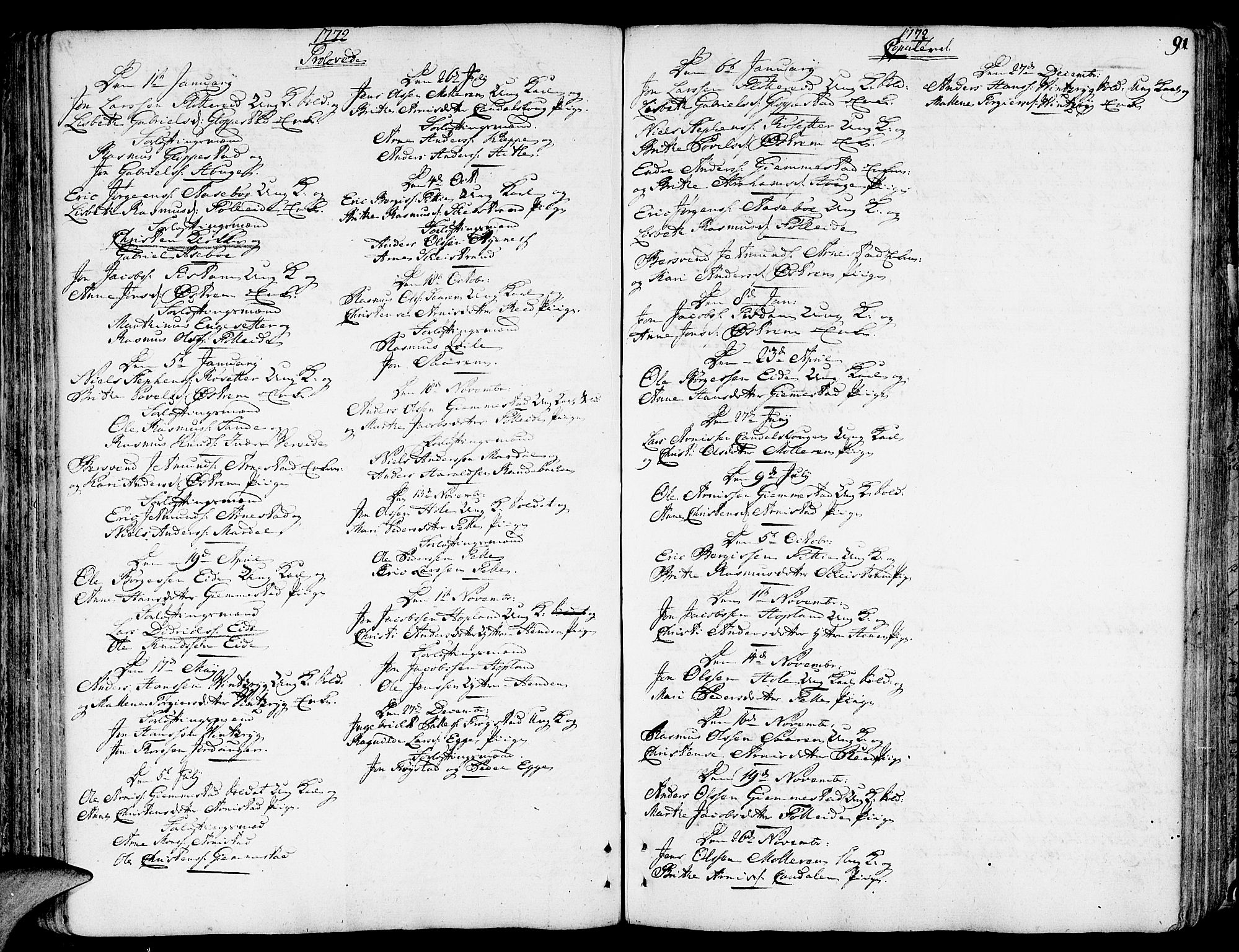 Gloppen sokneprestembete, AV/SAB-A-80101/H/Haa/Haaa/L0004: Ministerialbok nr. A 4, 1758-1784, s. 91