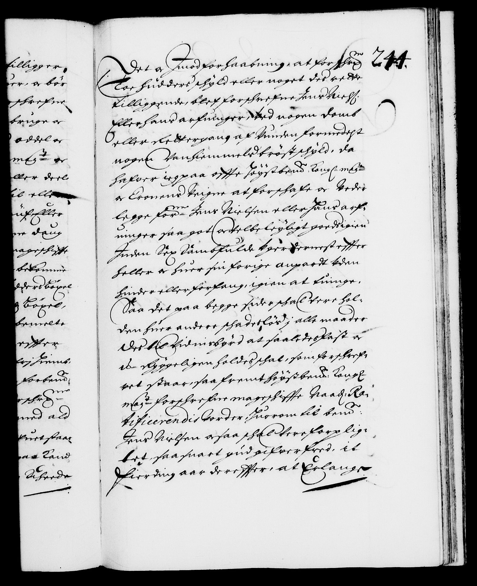 Danske Kanselli 1572-1799, RA/EA-3023/F/Fc/Fca/Fcaa/L0009: Norske registre (mikrofilm), 1657-1660, s. 244a