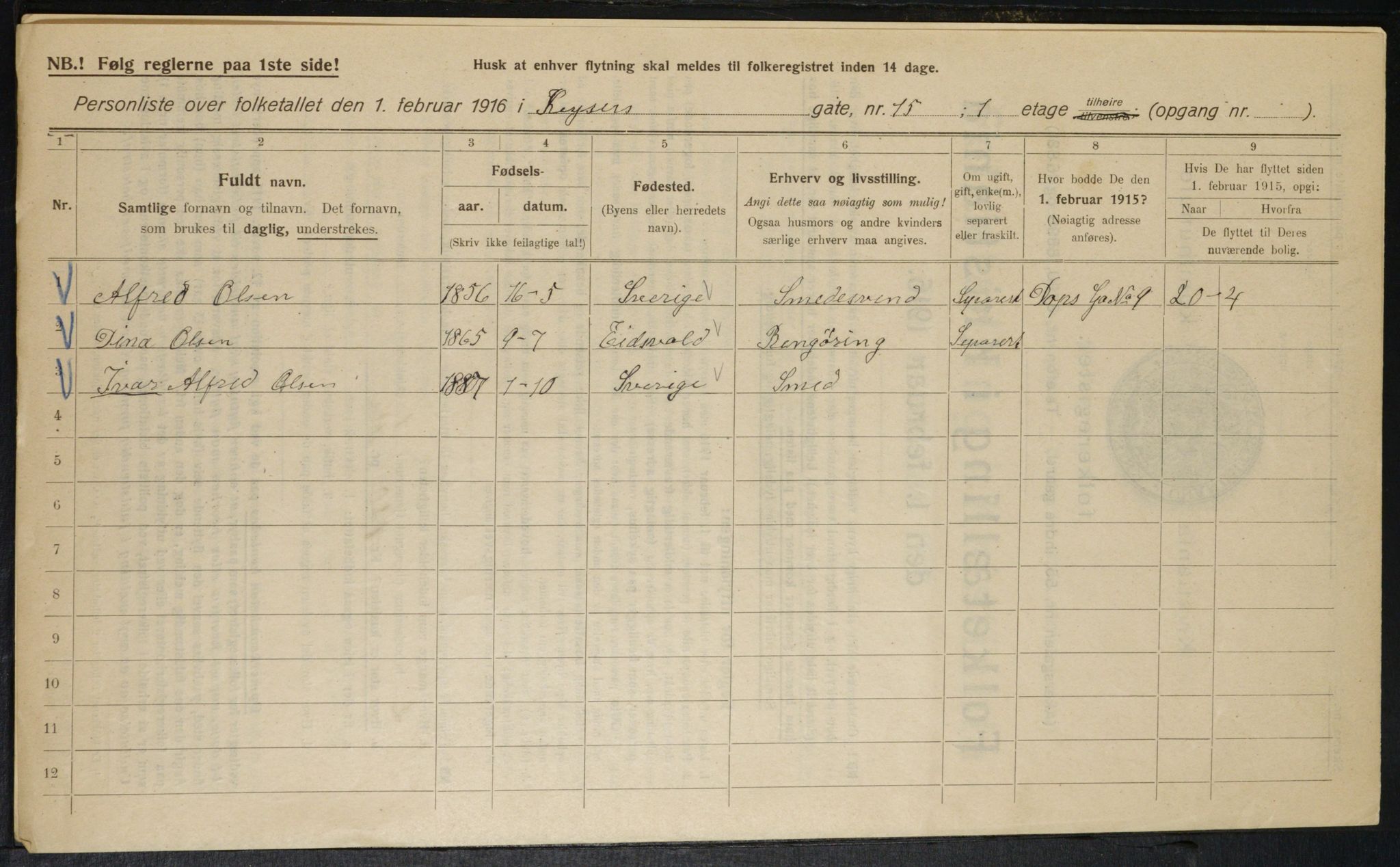 OBA, Kommunal folketelling 1.2.1916 for Kristiania, 1916, s. 50453