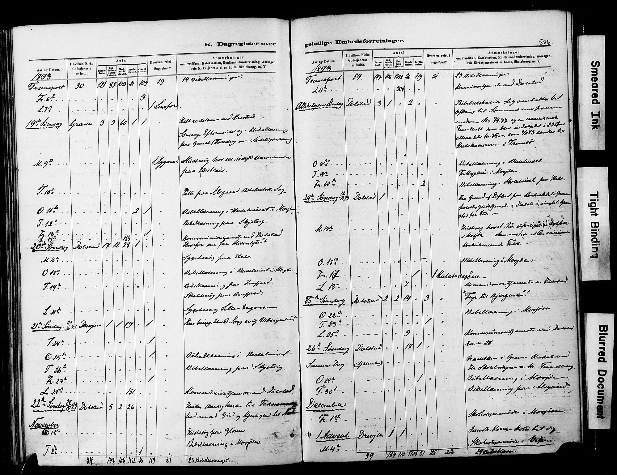 Ministerialprotokoller, klokkerbøker og fødselsregistre - Nordland, SAT/A-1459/820/L0295: Ministerialbok nr. 820A16, 1880-1896, s. 586