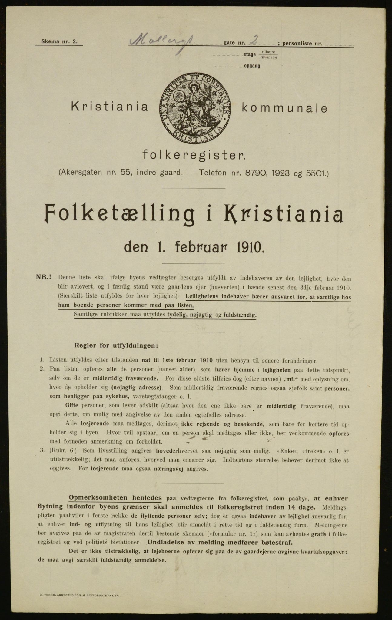 OBA, Kommunal folketelling 1.2.1910 for Kristiania, 1910, s. 66045