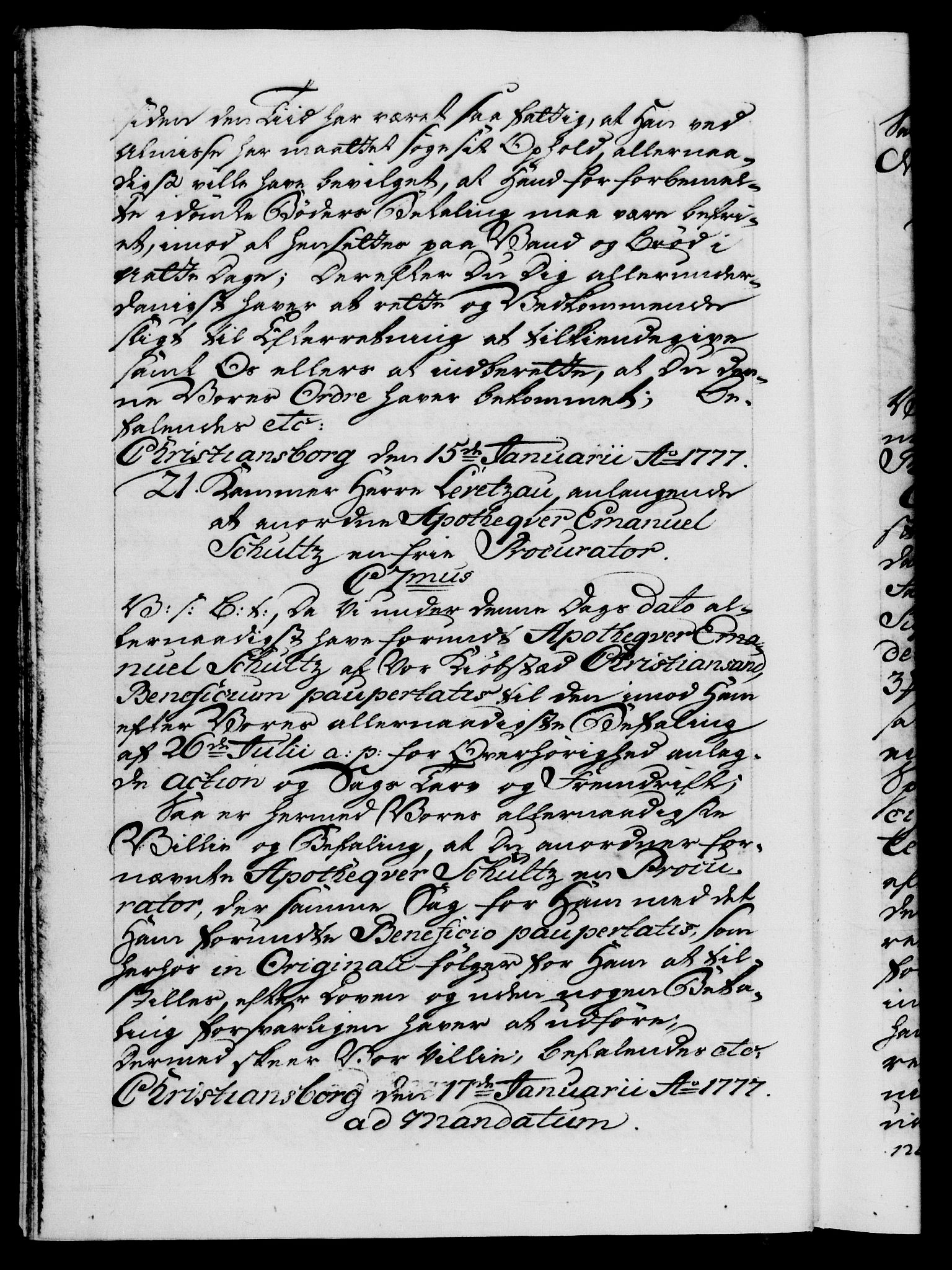 Danske Kanselli 1572-1799, AV/RA-EA-3023/F/Fc/Fca/Fcab/L0042: Norske tegnelser, 1777-1781, s. 9b
