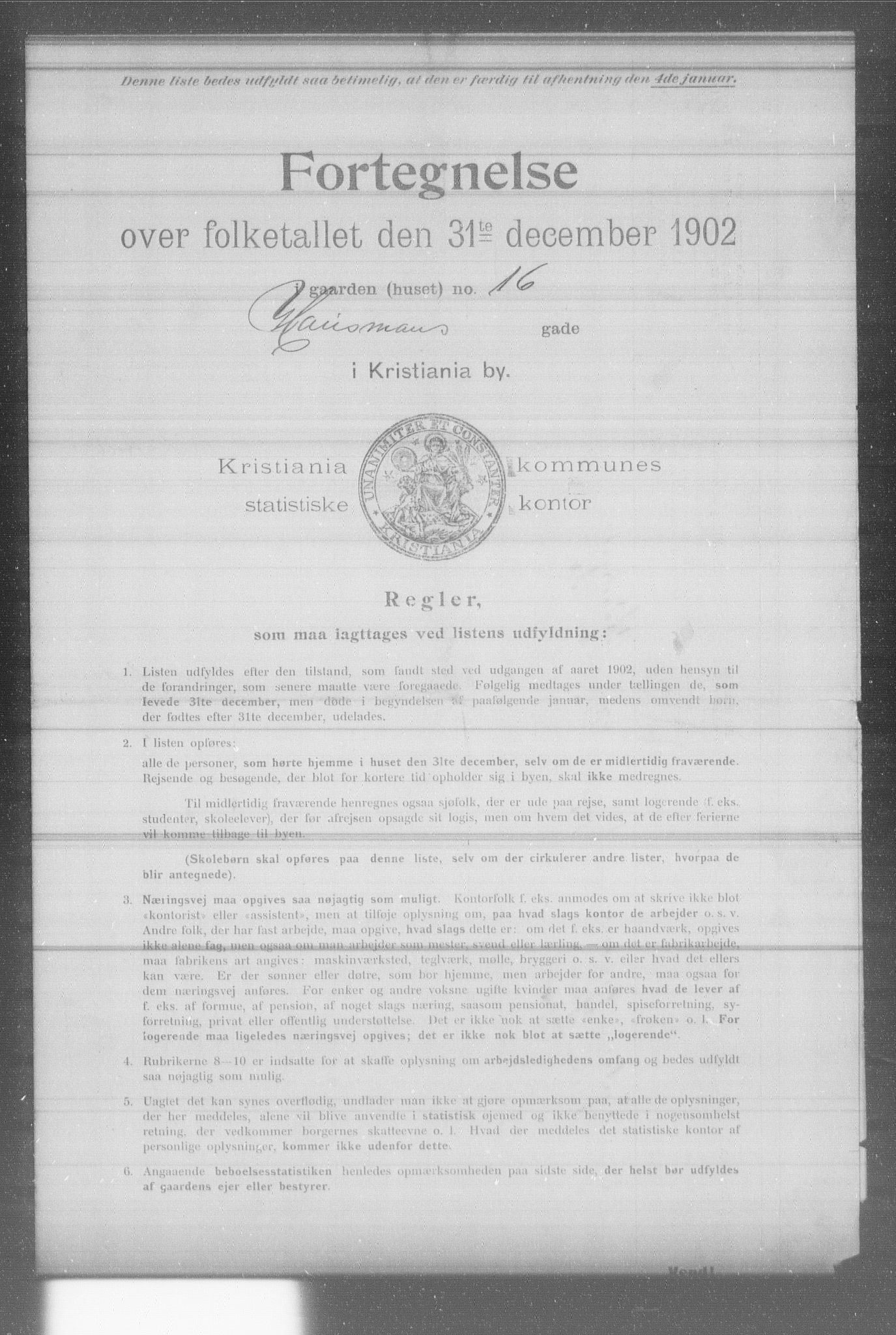 OBA, Kommunal folketelling 31.12.1902 for Kristiania kjøpstad, 1902, s. 6811