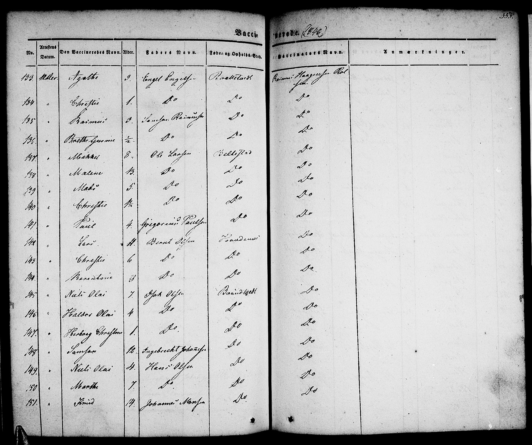 Tysnes sokneprestembete, AV/SAB-A-78601/H/Haa: Ministerialbok nr. A 9, 1837-1848, s. 353