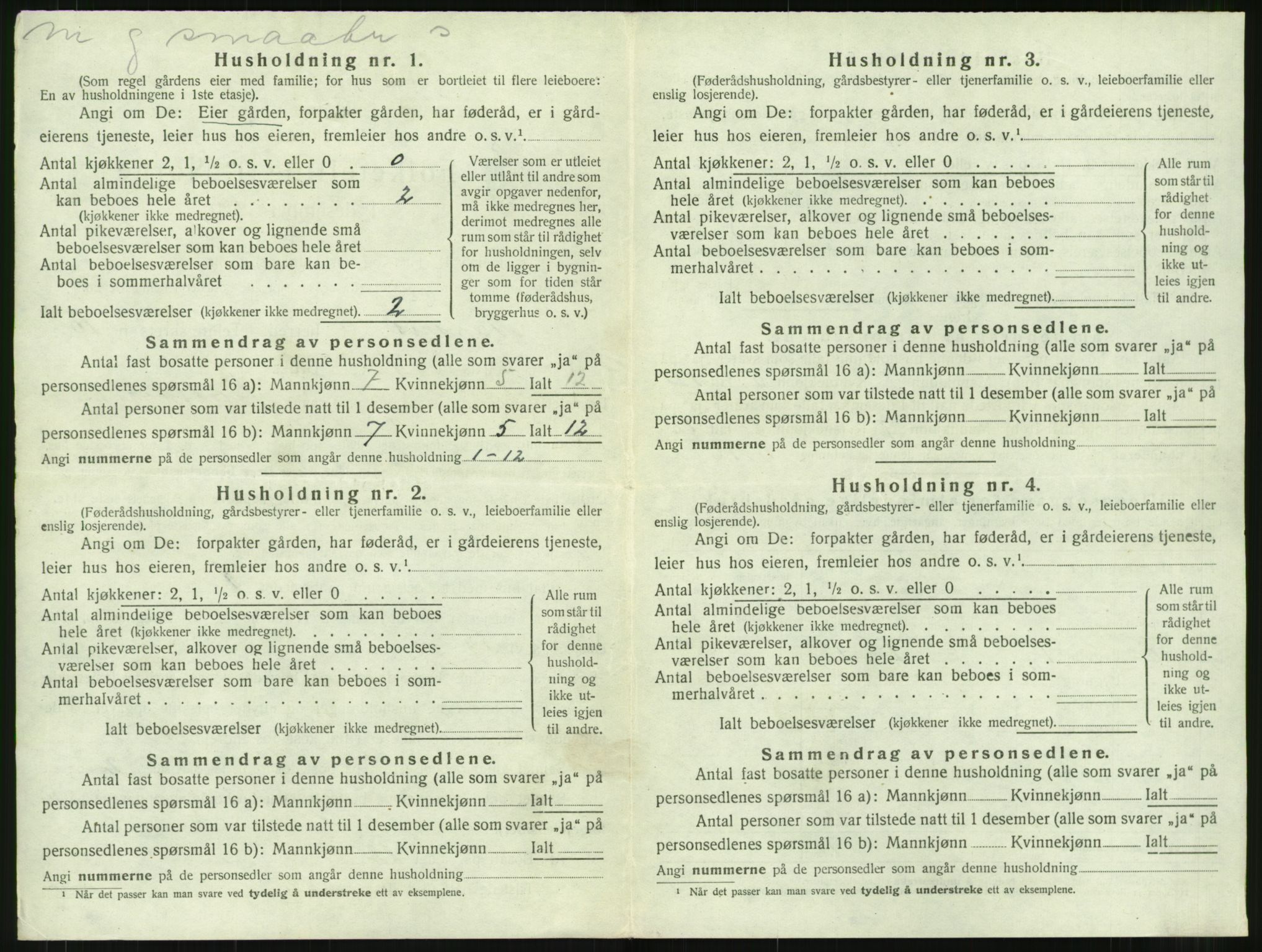 SAT, Folketelling 1920 for 1554 Bremsnes herred, 1920, s. 1168