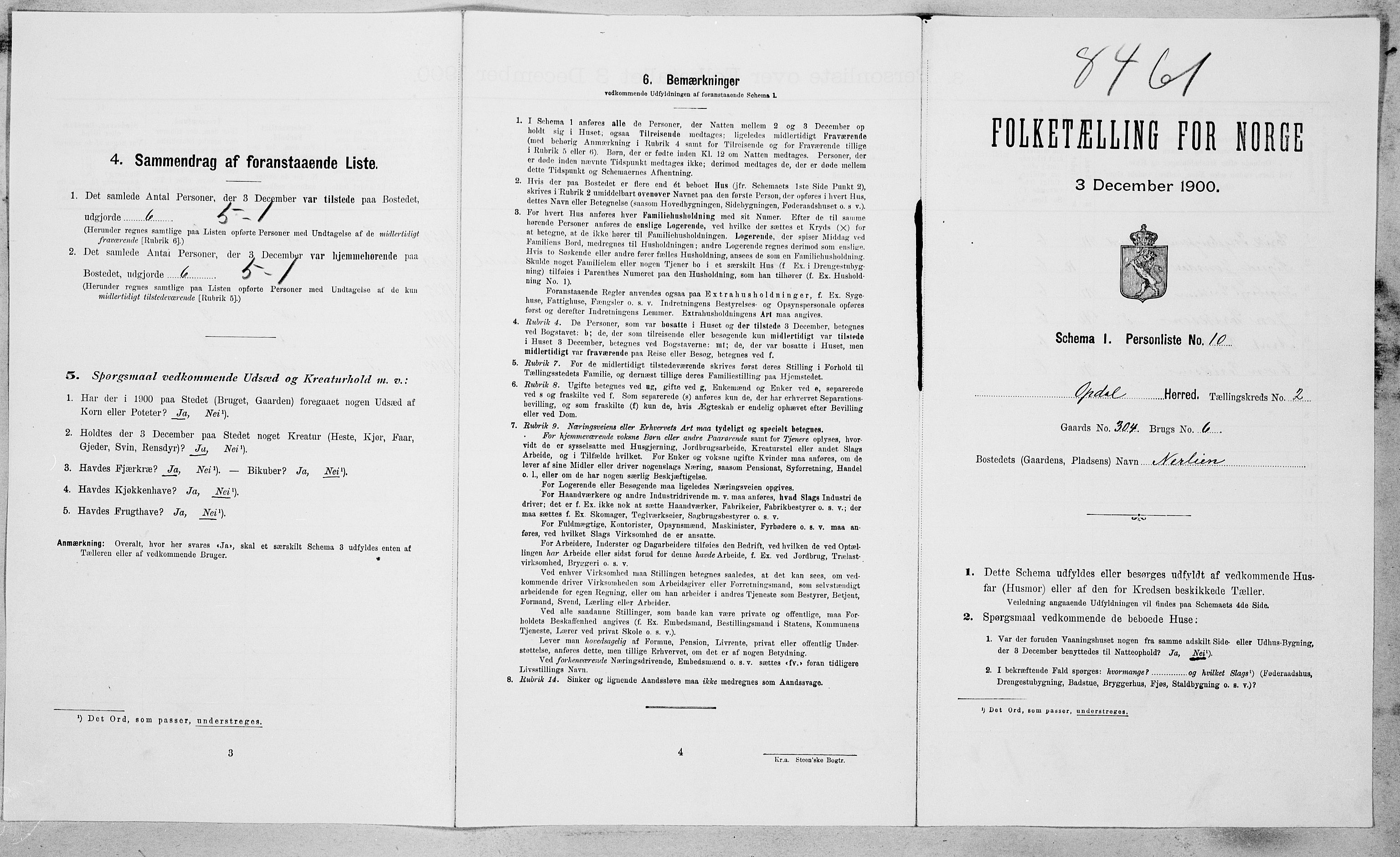 SAT, Folketelling 1900 for 1634 Oppdal herred, 1900, s. 202